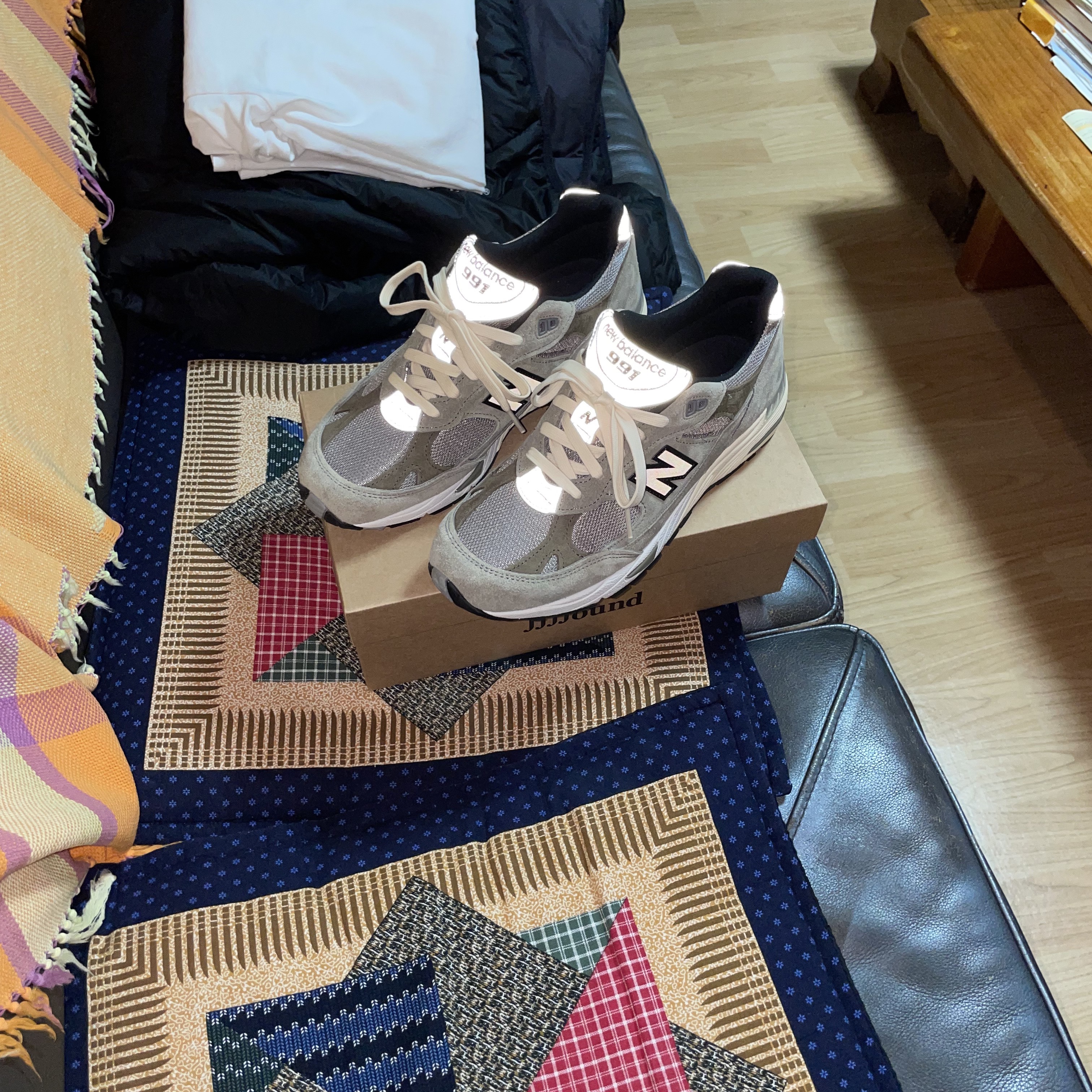 New Balance x JJJJound 991 Made in UK Grey 착용 스타일