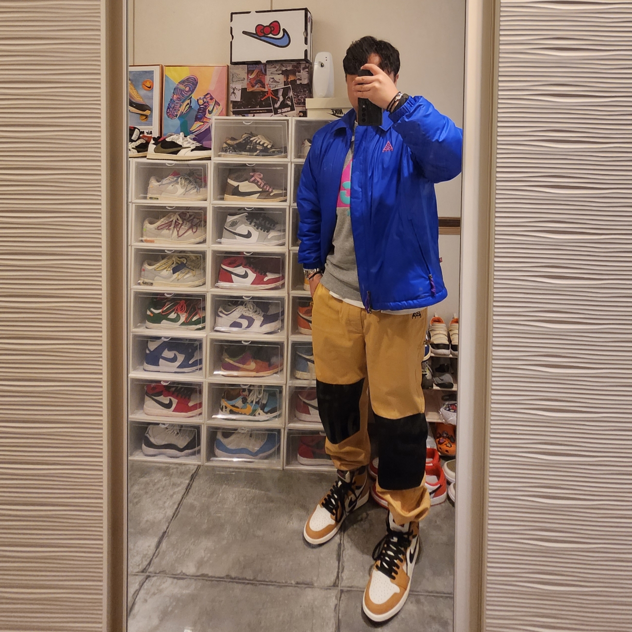 Jordan 1 Retro High Rookie of the Year, Nike ACG Trail Pants Gold Black - Asia 착용 스타일