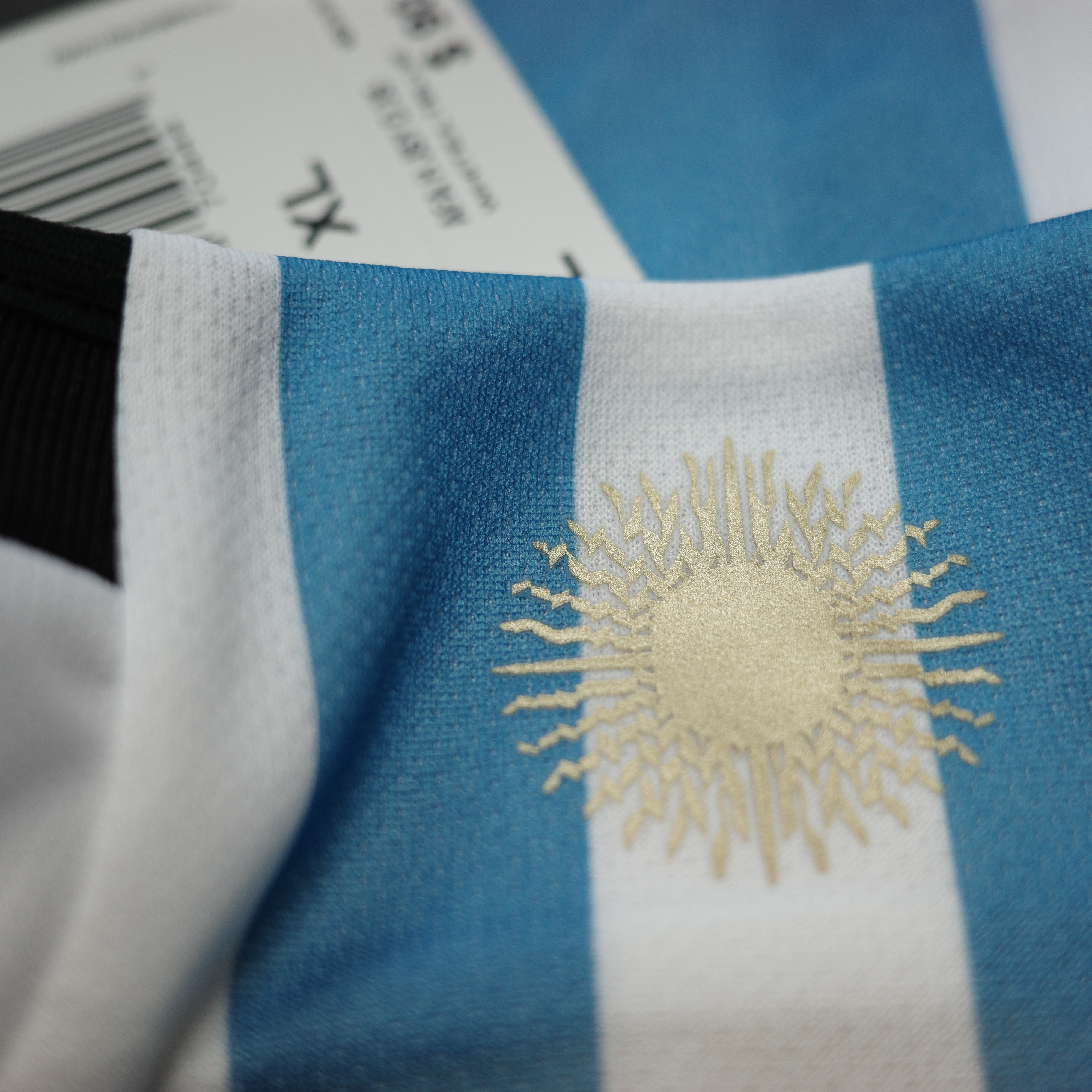 Adidas Argentina Home Jersey 2022 Winners 3-Star White Light Blue - US Sizing (Non Marking Ver.) 착용 스타일 - 6
