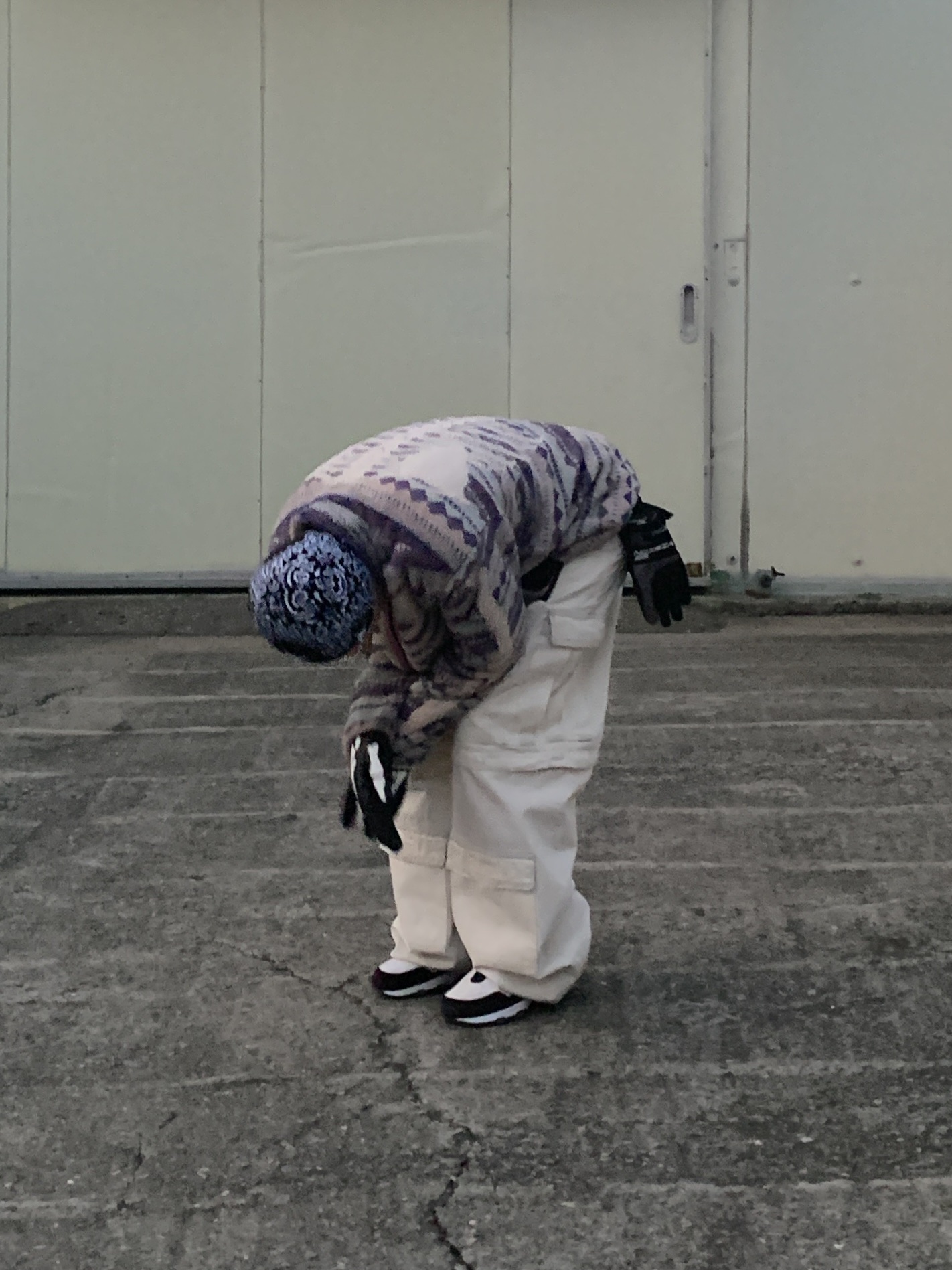 Kapital Ashland Stripe & Bone Fleece Zip Blouson Purple, Nike x Comme des Garcons Homme Plus Air Max Sunder SP White Black 착용 스타일 - 3