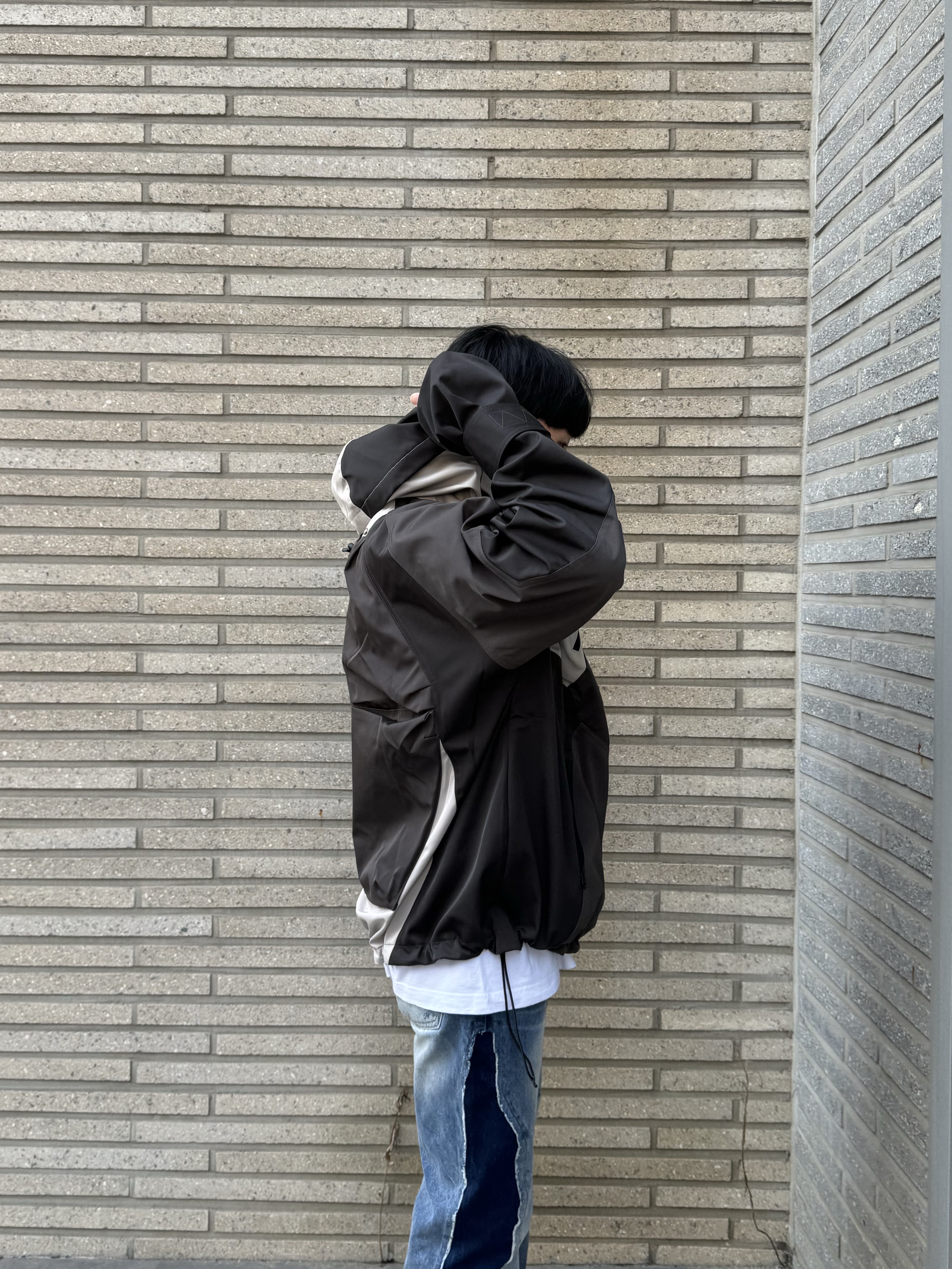 Undermycar Kame Multi Zip Turtle Shell Parka Driftwood - 22FW 착용 스타일 - 3