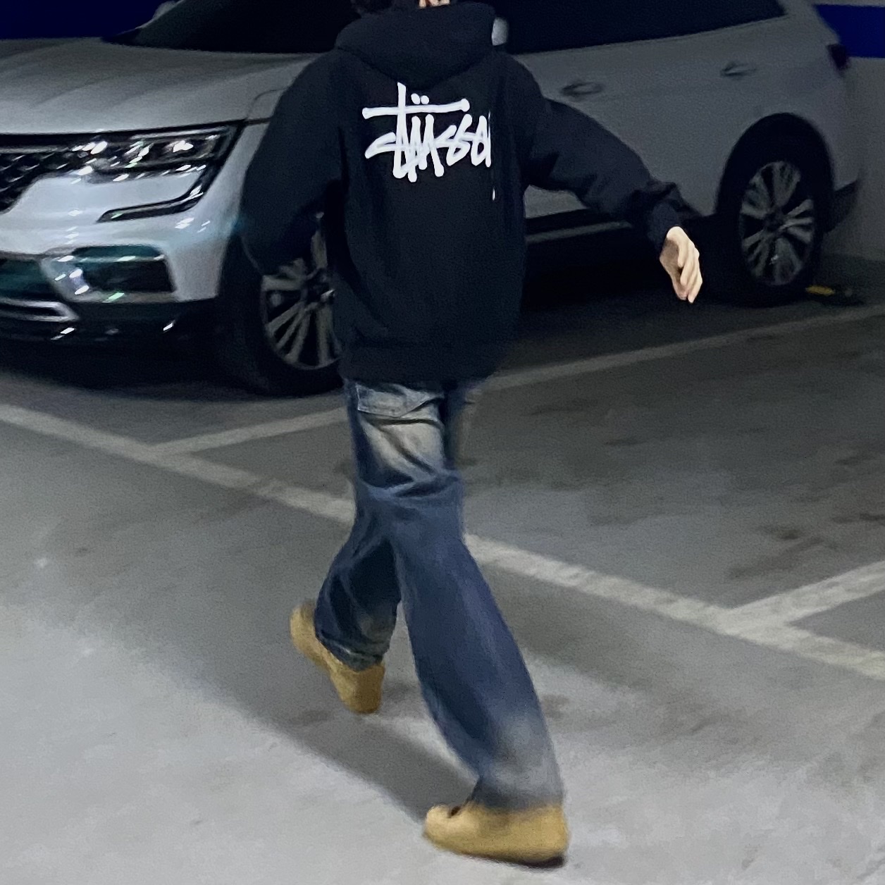 Stussy Basic Stussy Hoodie Black 2023, Nike Air Force 1 '07 WB Flax 착용 스타일