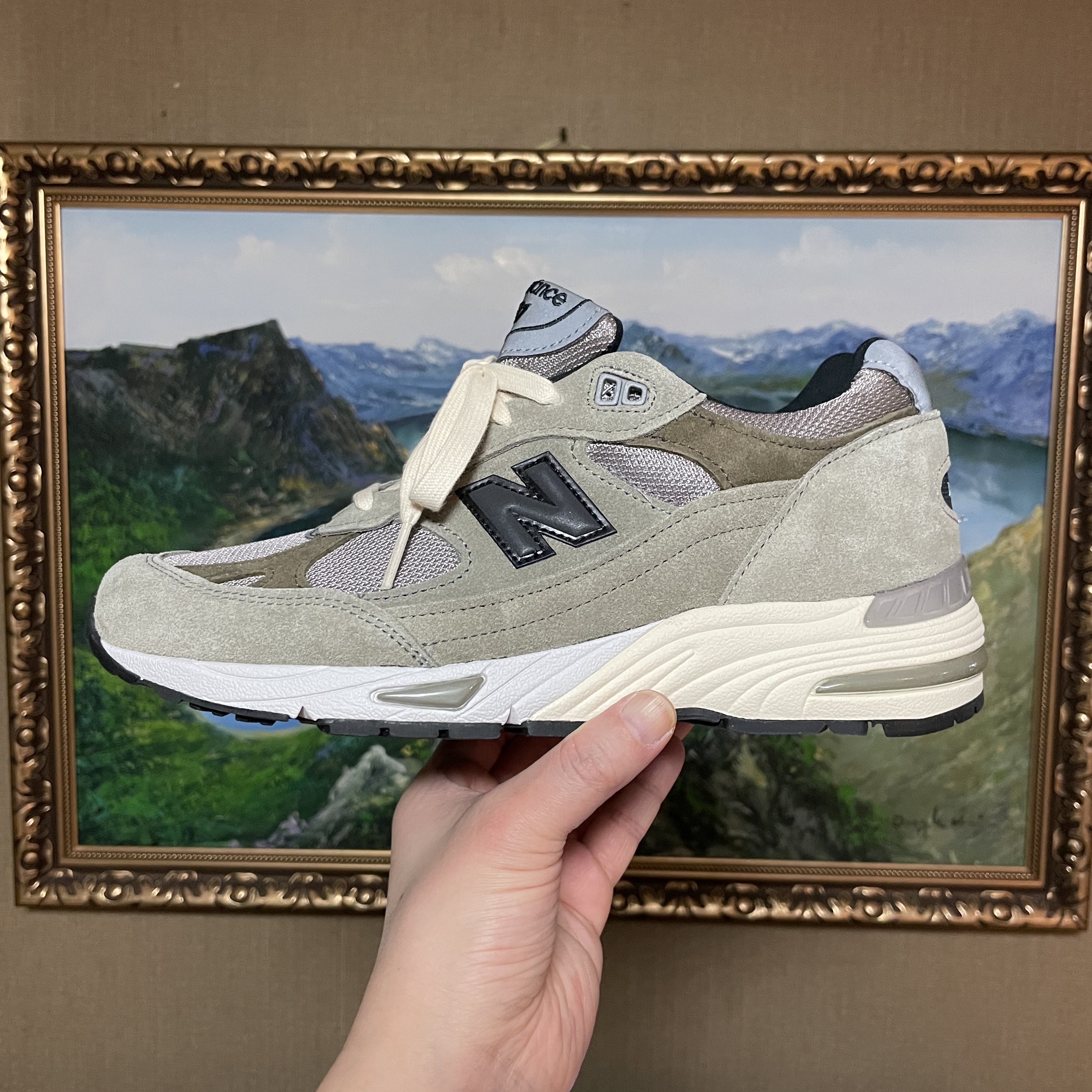 New Balance x JJJJound 991 Made in UK Grey 착용 스타일