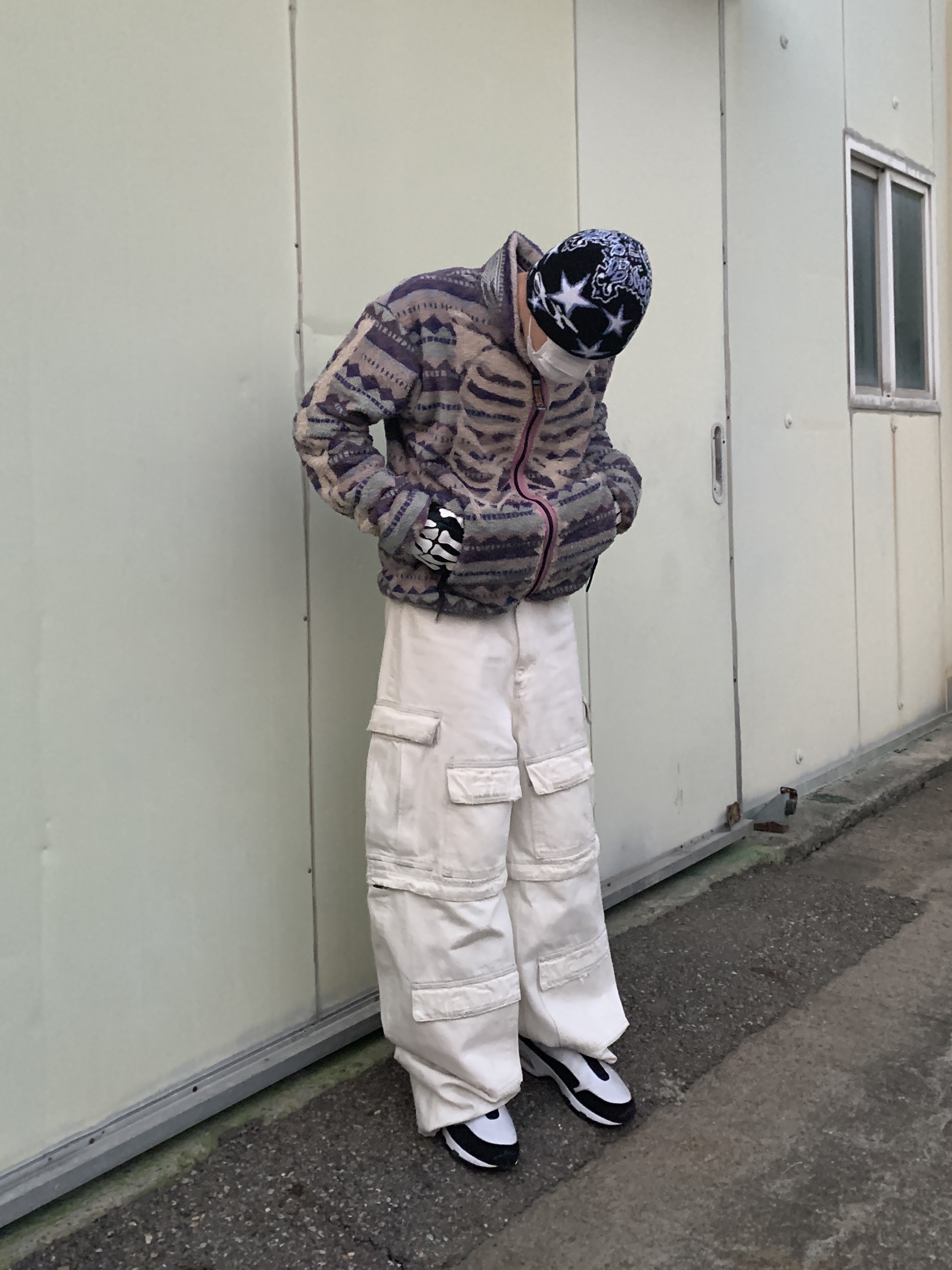 Kapital Ashland Stripe & Bone Fleece Zip Blouson Purple, Nike x Comme des Garcons Homme Plus Air Max Sunder SP White Black 착용 스타일 - 1