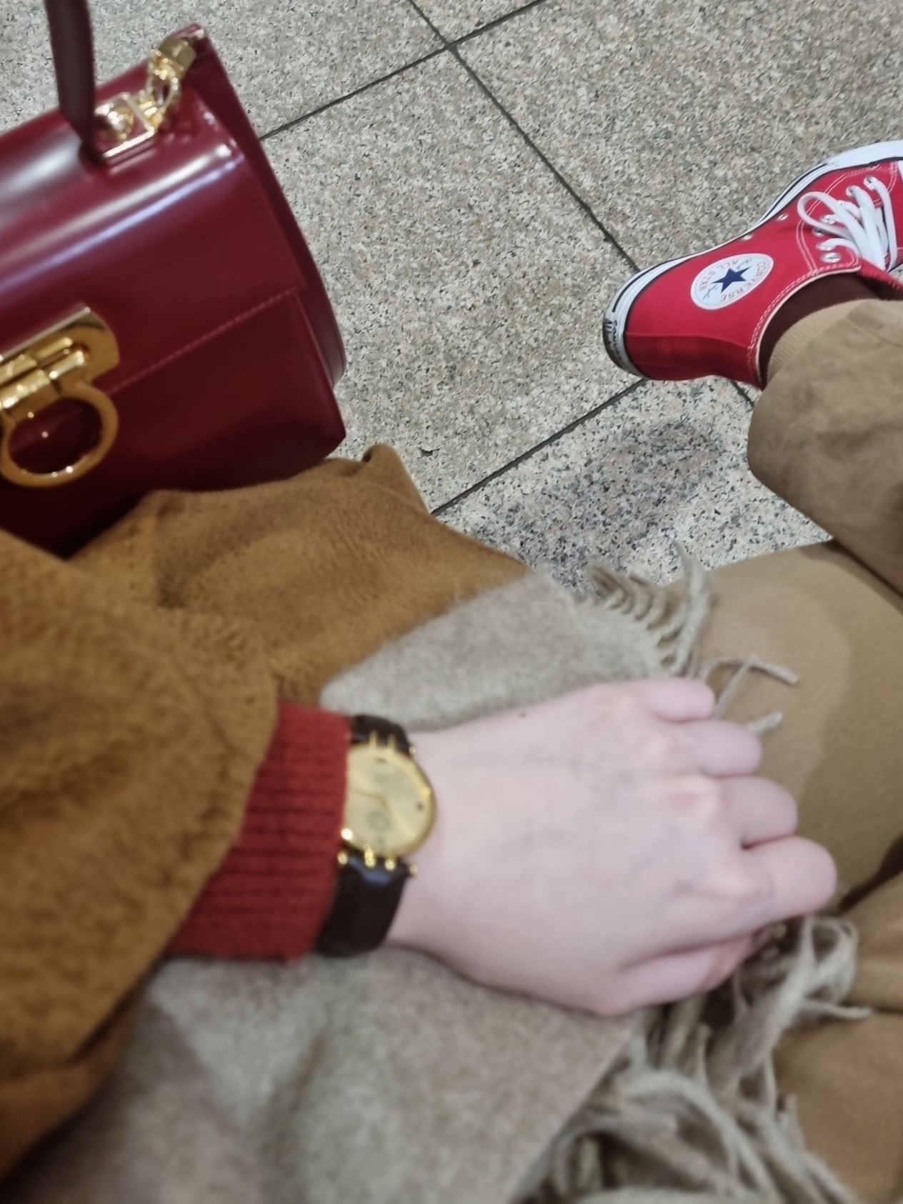 Converse Chuck Taylor All Star Core High Red 착용 스타일 - 2