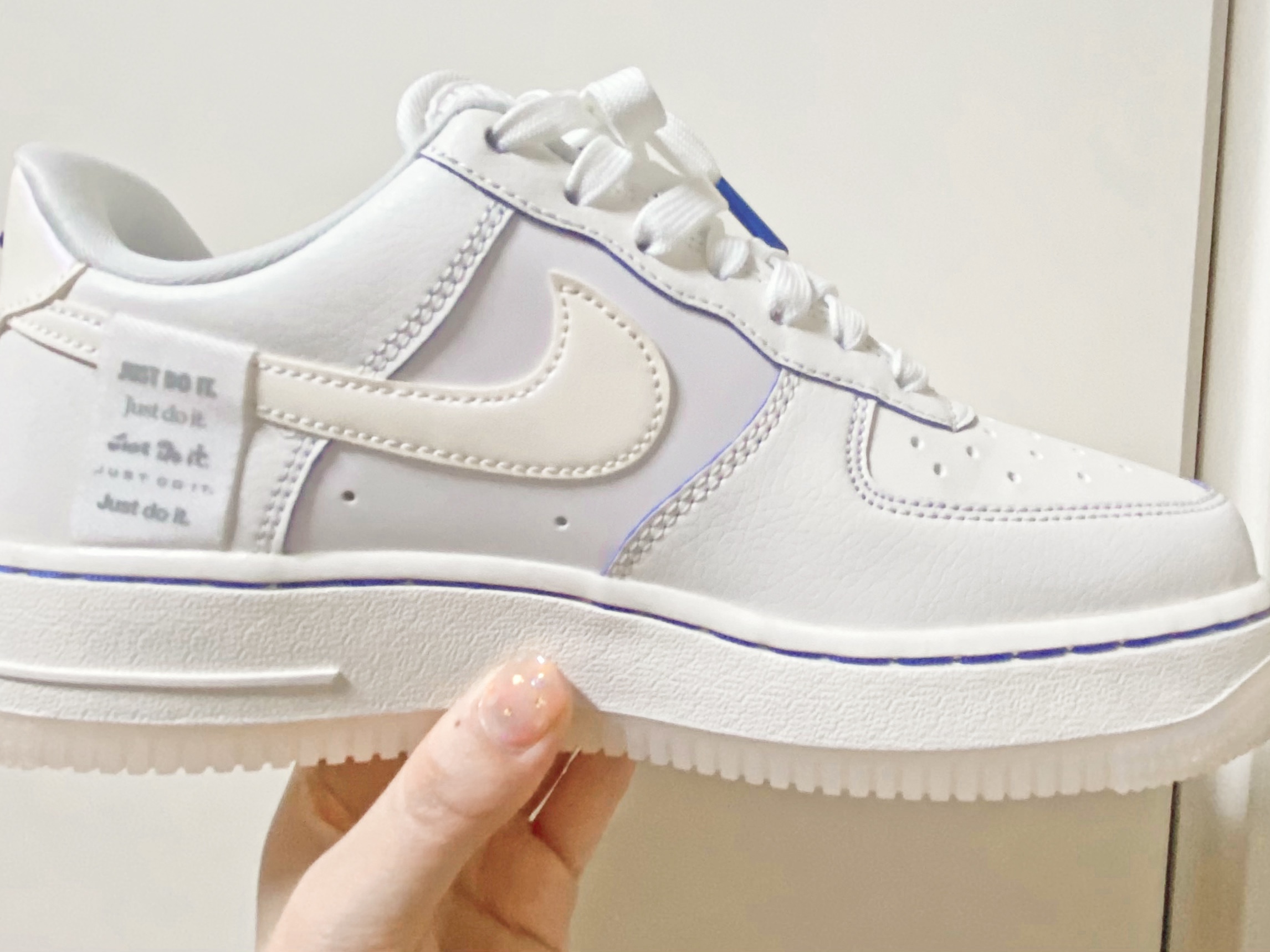 (W) Nike Air Force 1 '07 LX Game Royal Sail 착용 스타일 - 2