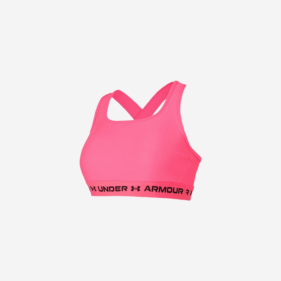 (W) Under Armour Mid Crossback Sports Bra Cerise Black 상세 이미지 1