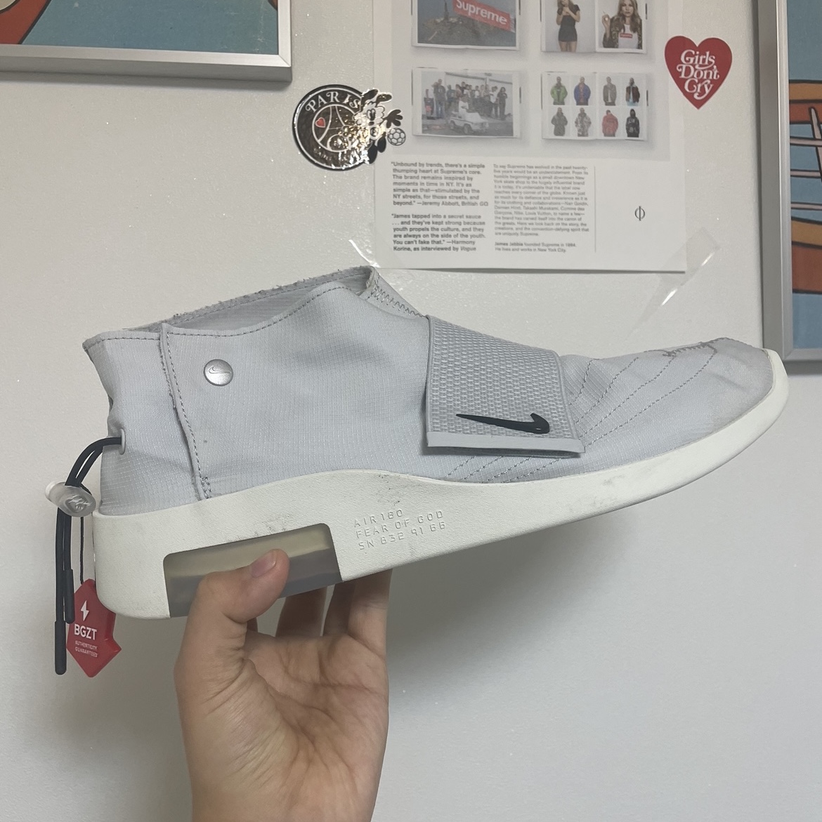 Nike x Fear of God Air Fear of God Moccasin Pure Platinum 착용 스타일