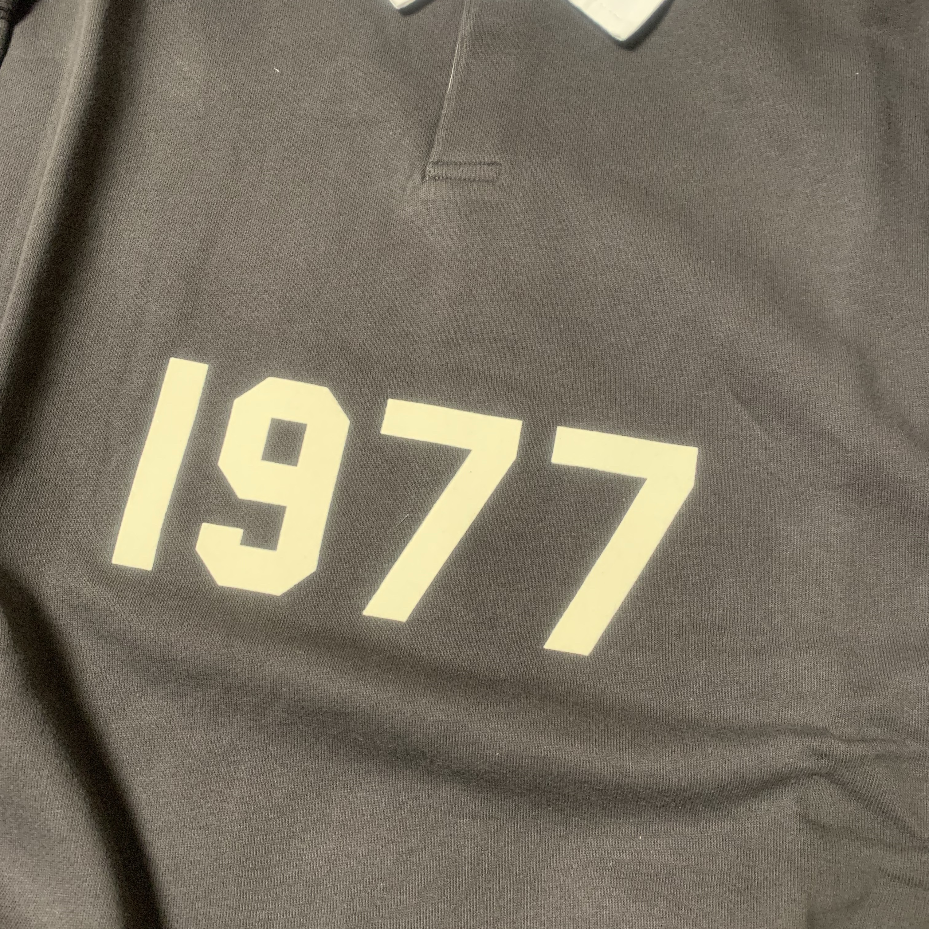 Essentials 1977 Rugby Long Sleeve Polo Iron - 22SS 착용 스타일