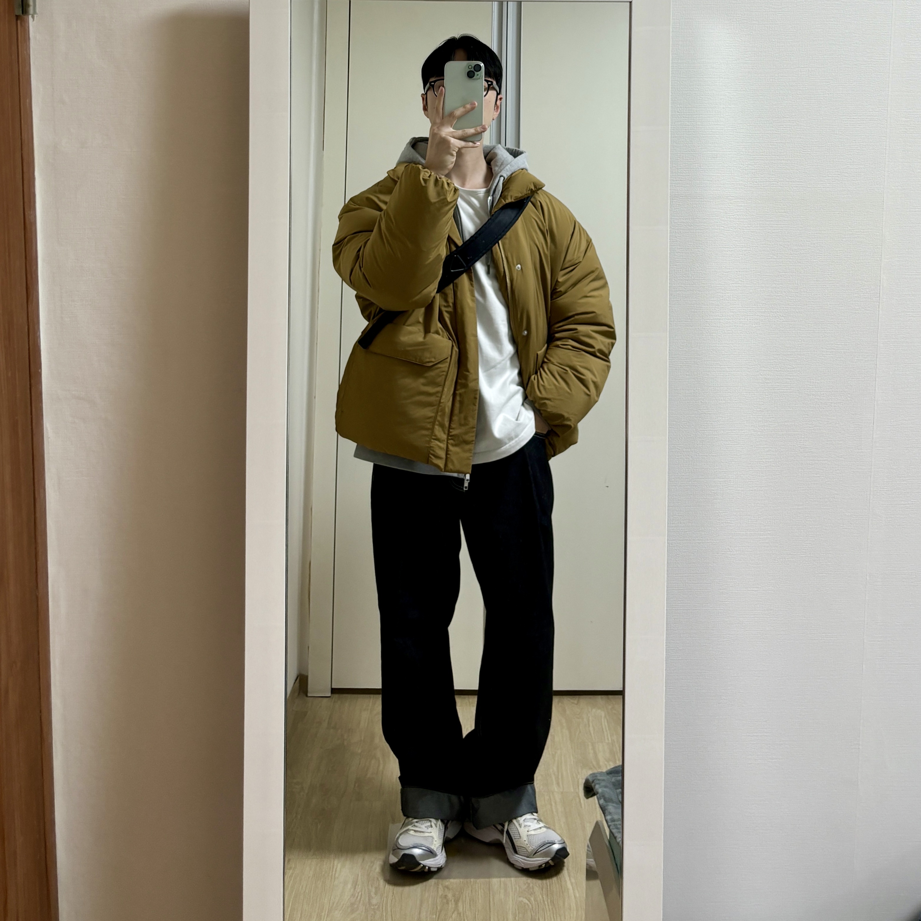 (W) Asics Gel-Kayano 14 White Midnight 착용 스타일 - 1