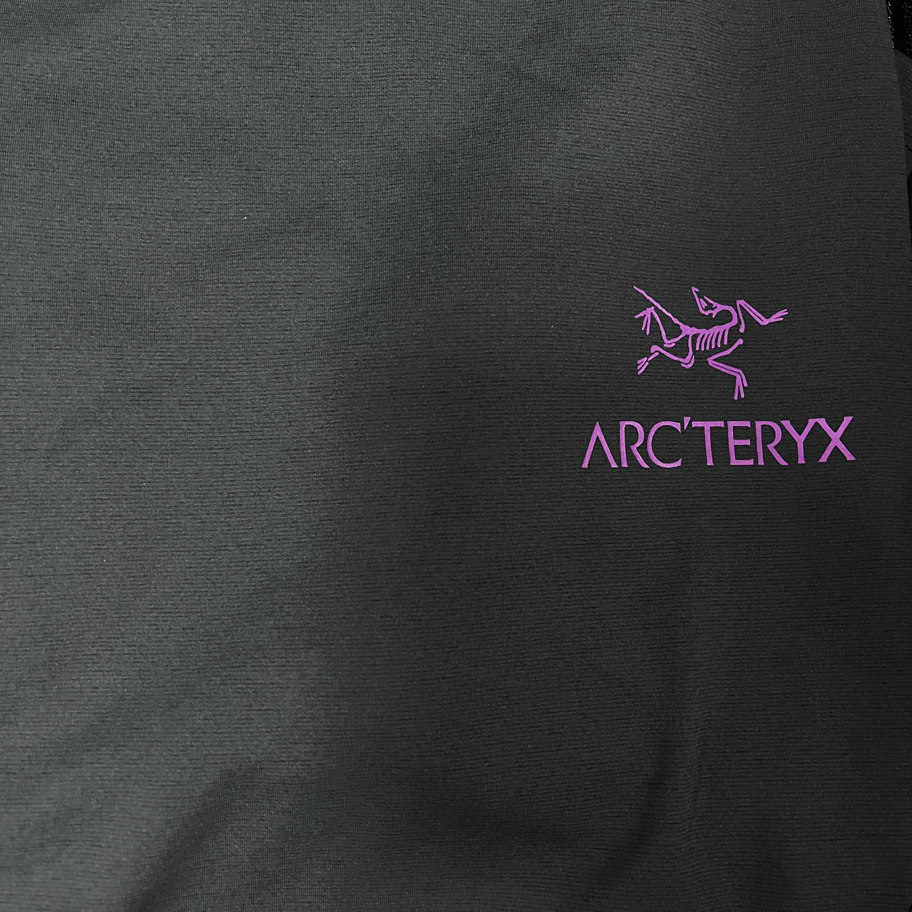 Arc'teryx Motus Arcword Crew SS T-Shirt Groovie Black Heather 착용 스타일