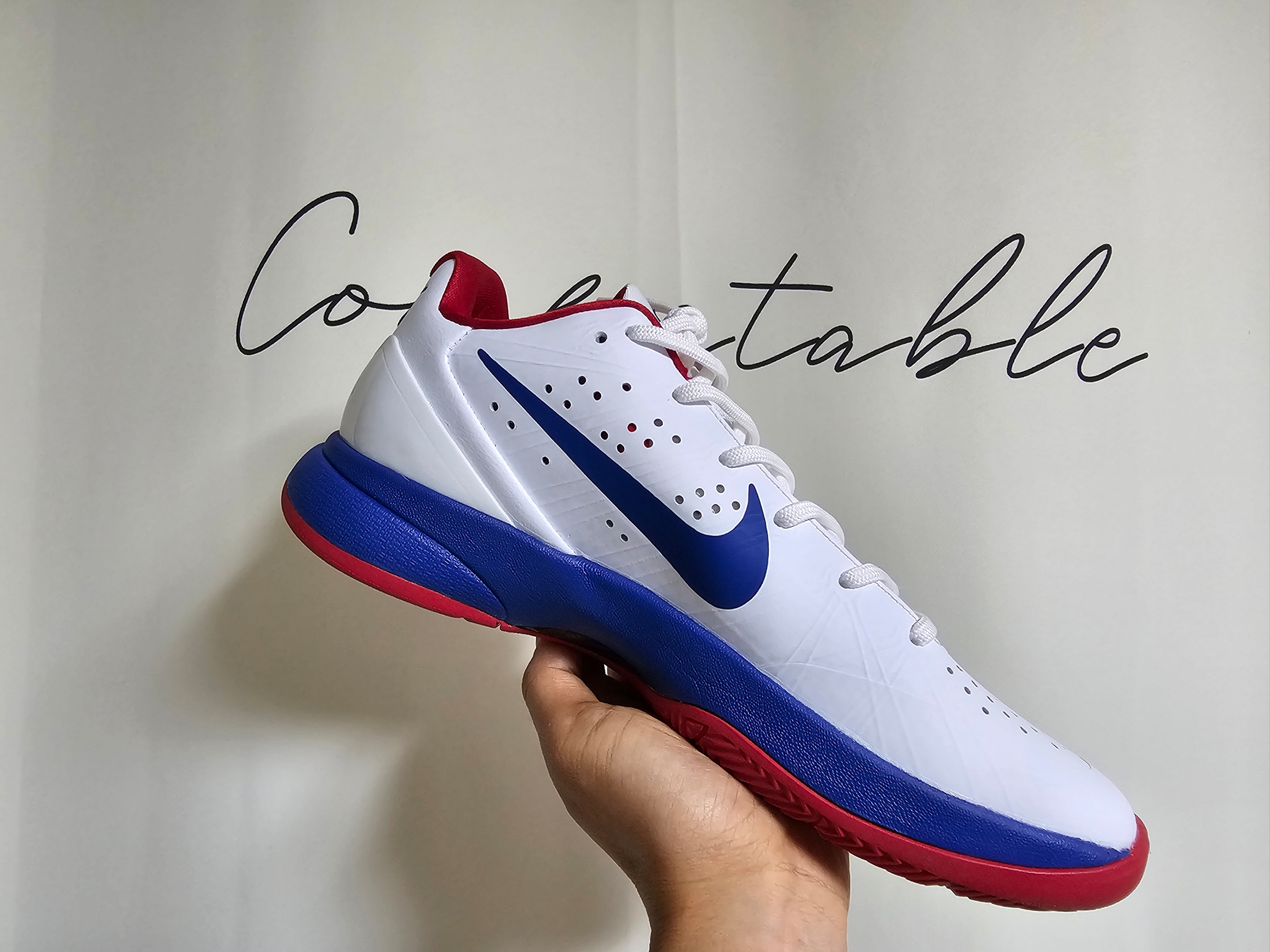 Nike Air Zoom Hyperattack White Blue Red 착용 스타일 - 2