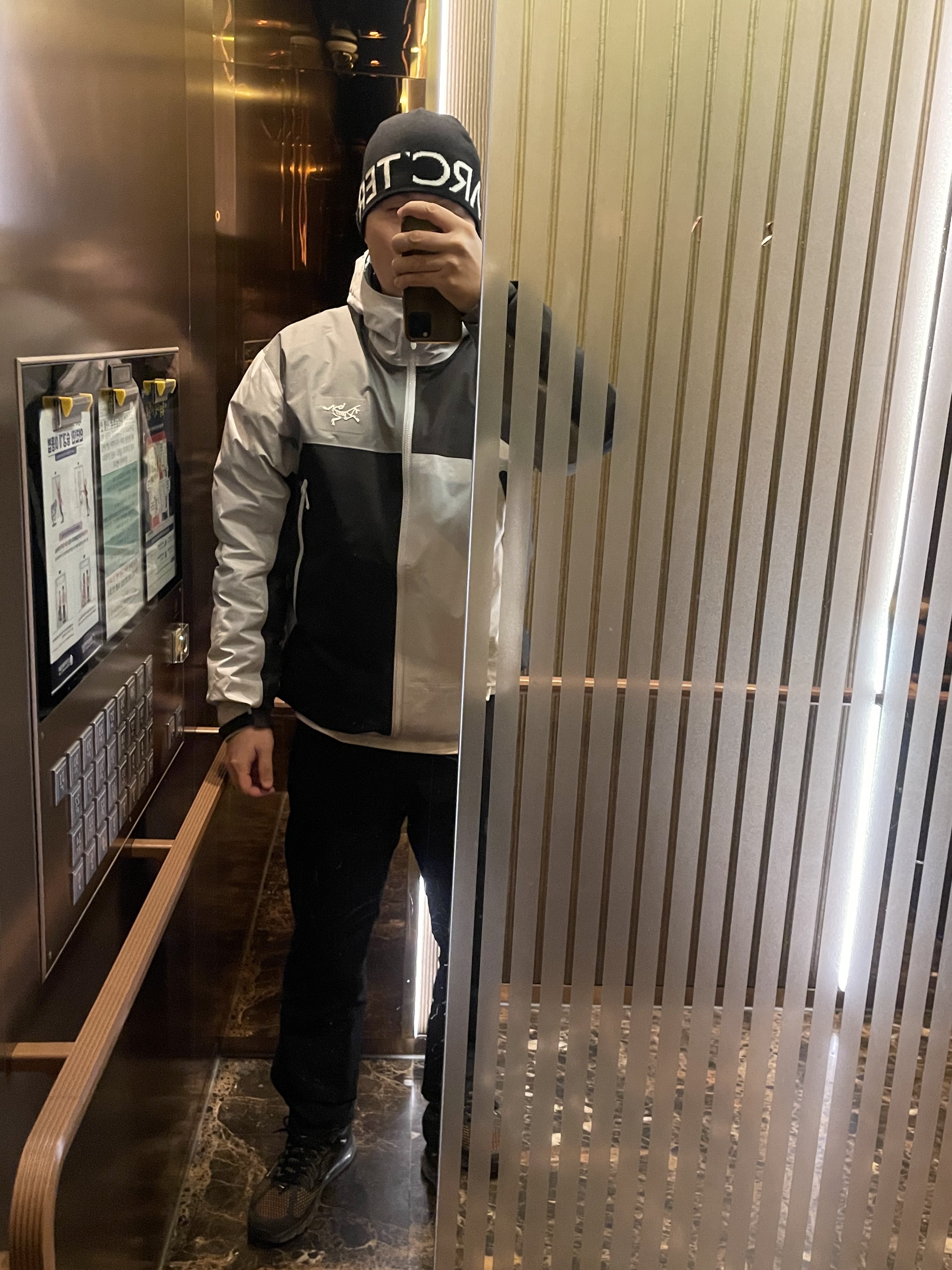 Arc'teryx x Beams Beta Jacket Tranquil, Arc'teryx Word Head Toque Orca 착용 스타일