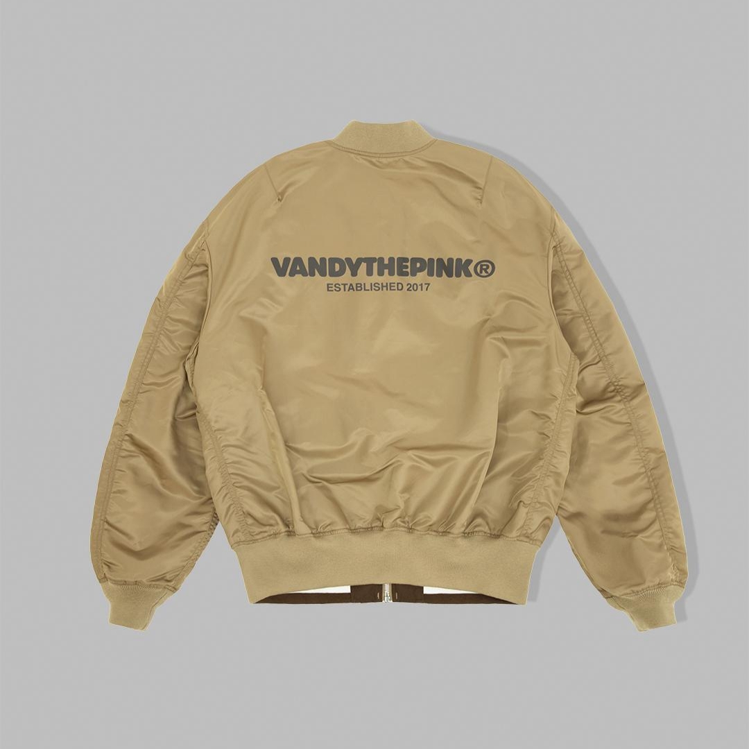 Vandy The Pink x Alpha Industries Bomber Jacket Lead Gray 착용 스타일 - 6
