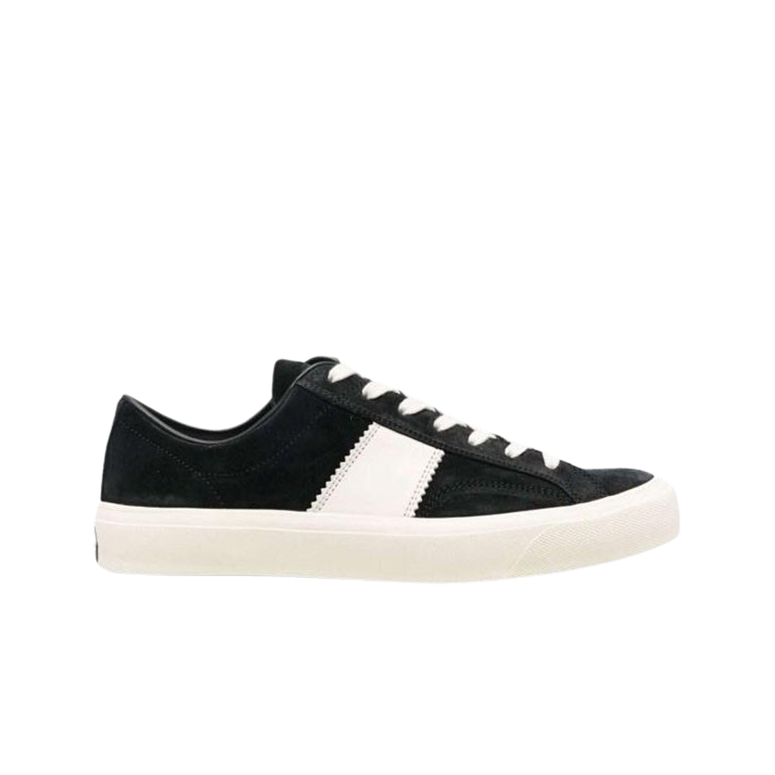 J0974-LCL046N-5N004 Tom Ford Suede Cambridge Sneakers Black Beige Cream