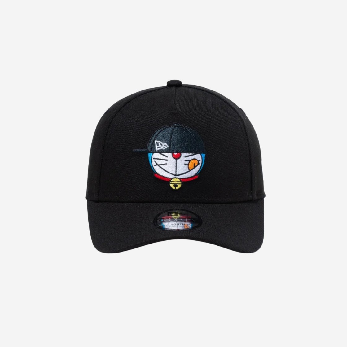 New Era x Doraemon Youth 9Forty Cap A Frame Doraemon Face Logo Black 상세 이미지 1