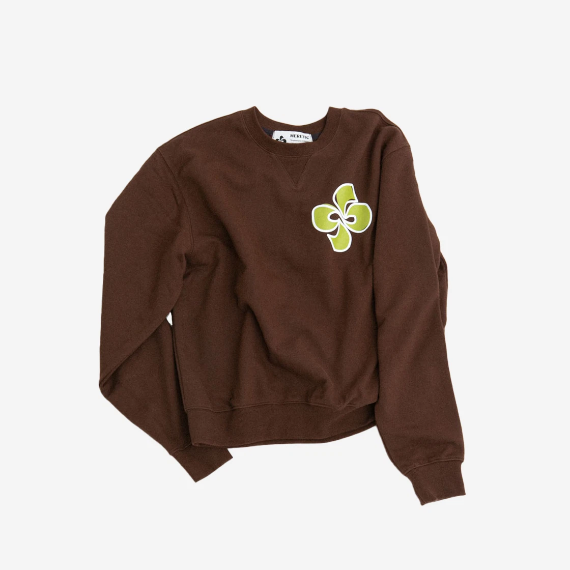 헤레틱 코사지 로고 스웨트 셔츠 브라운 | HERETIC | KREAM Heretic Corsage Logo Sweatshirt Brown