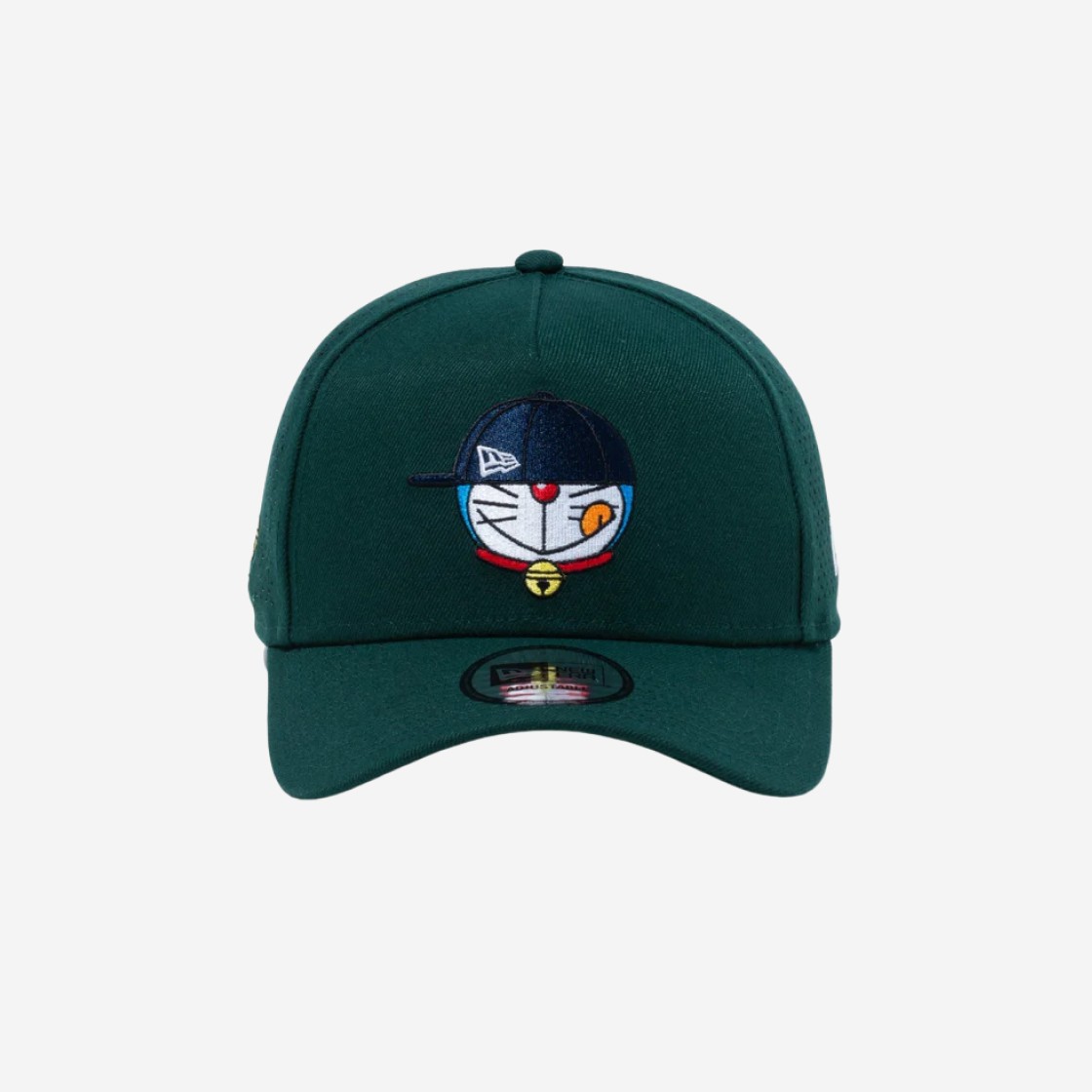 New Era x Doraemon 9Forty Cap A Frame Tracker Doraemon Face Logo Dark Green 상세 이미지 1