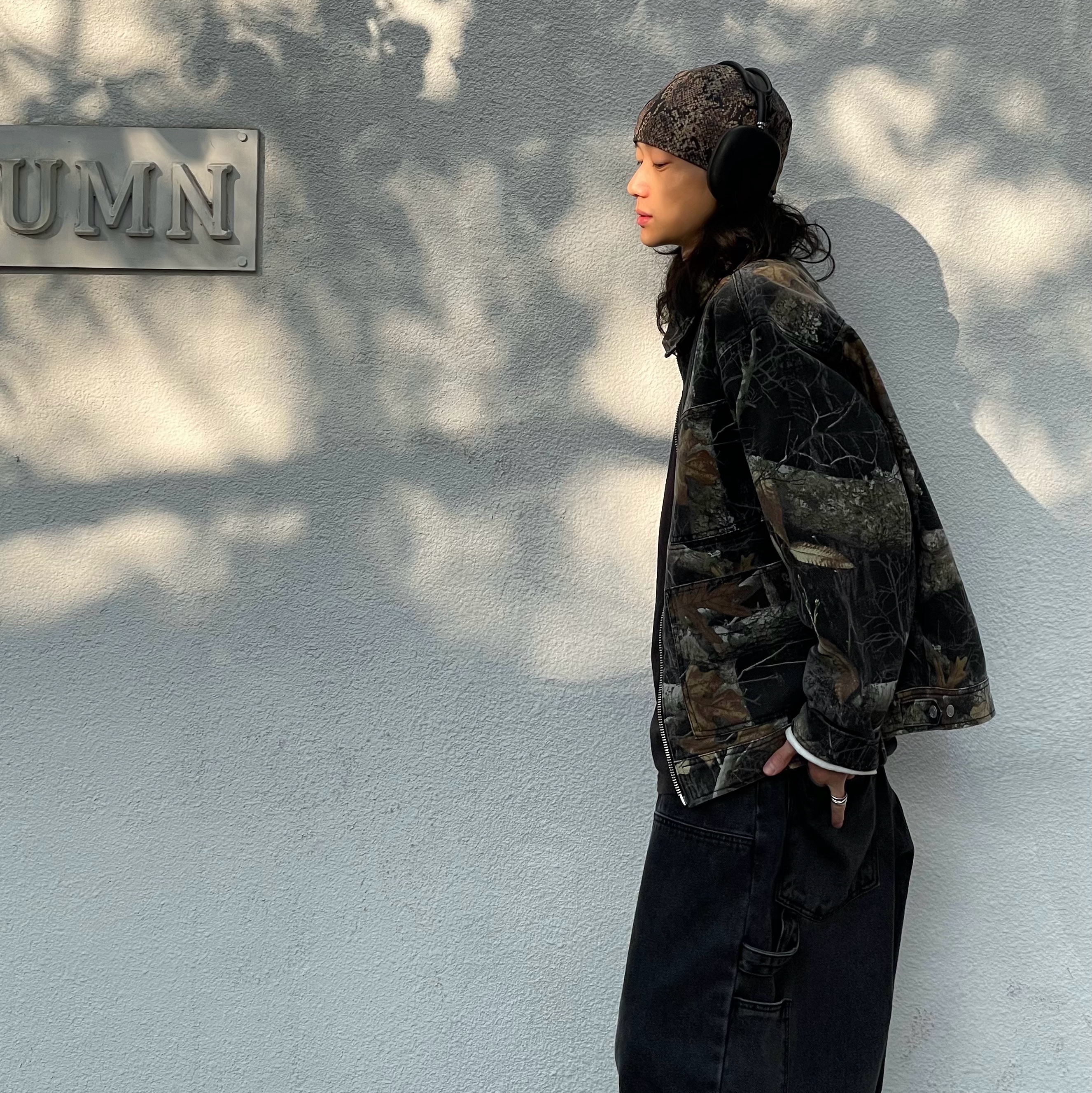 Stussy Realtree Edge Zip Work Jacket Black 착용 스타일 - 3
