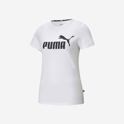 (W) 푸마 에센셜 로고 티셔츠 화이트