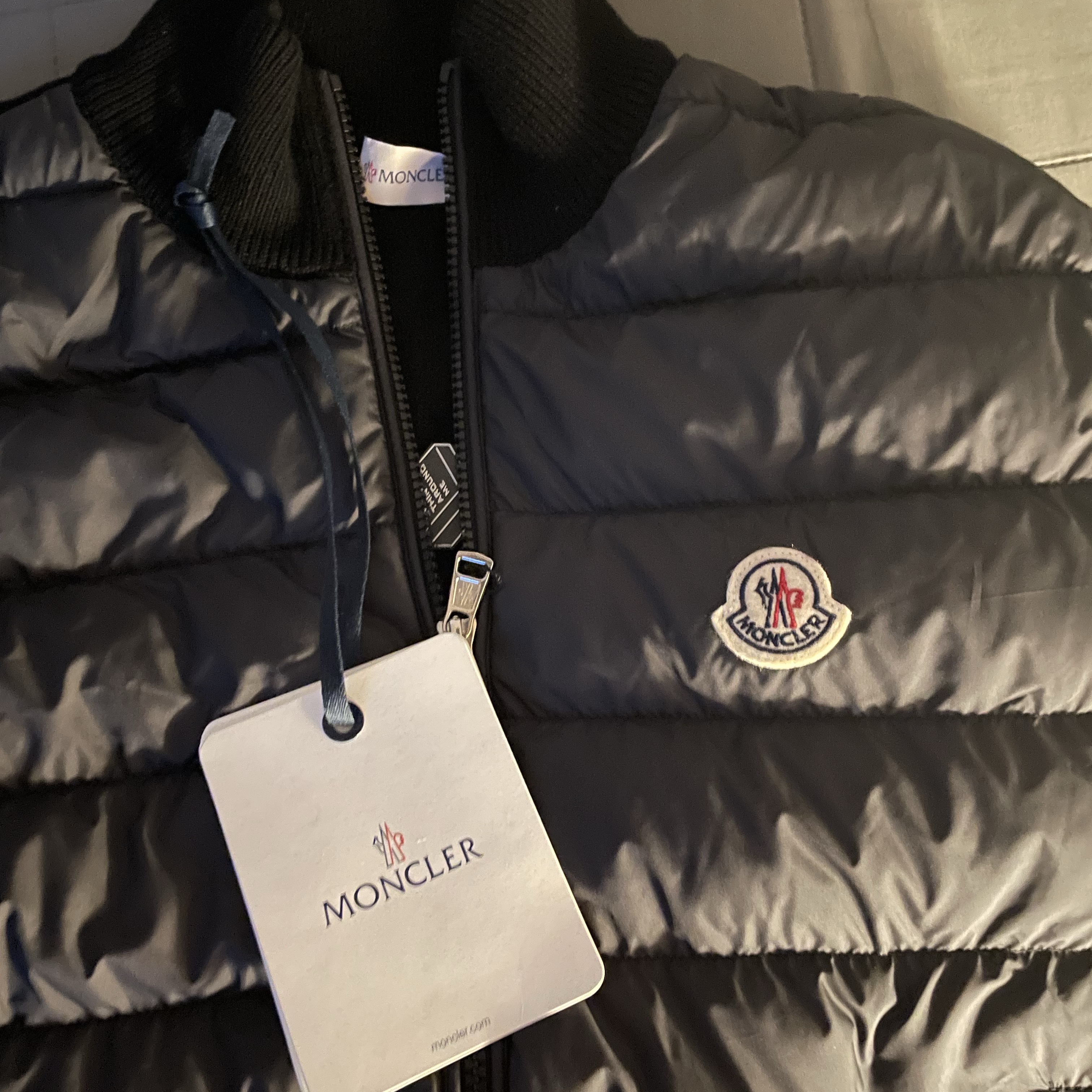 Moncler Padded Wool Cardigan Black - 23SS 착용 스타일