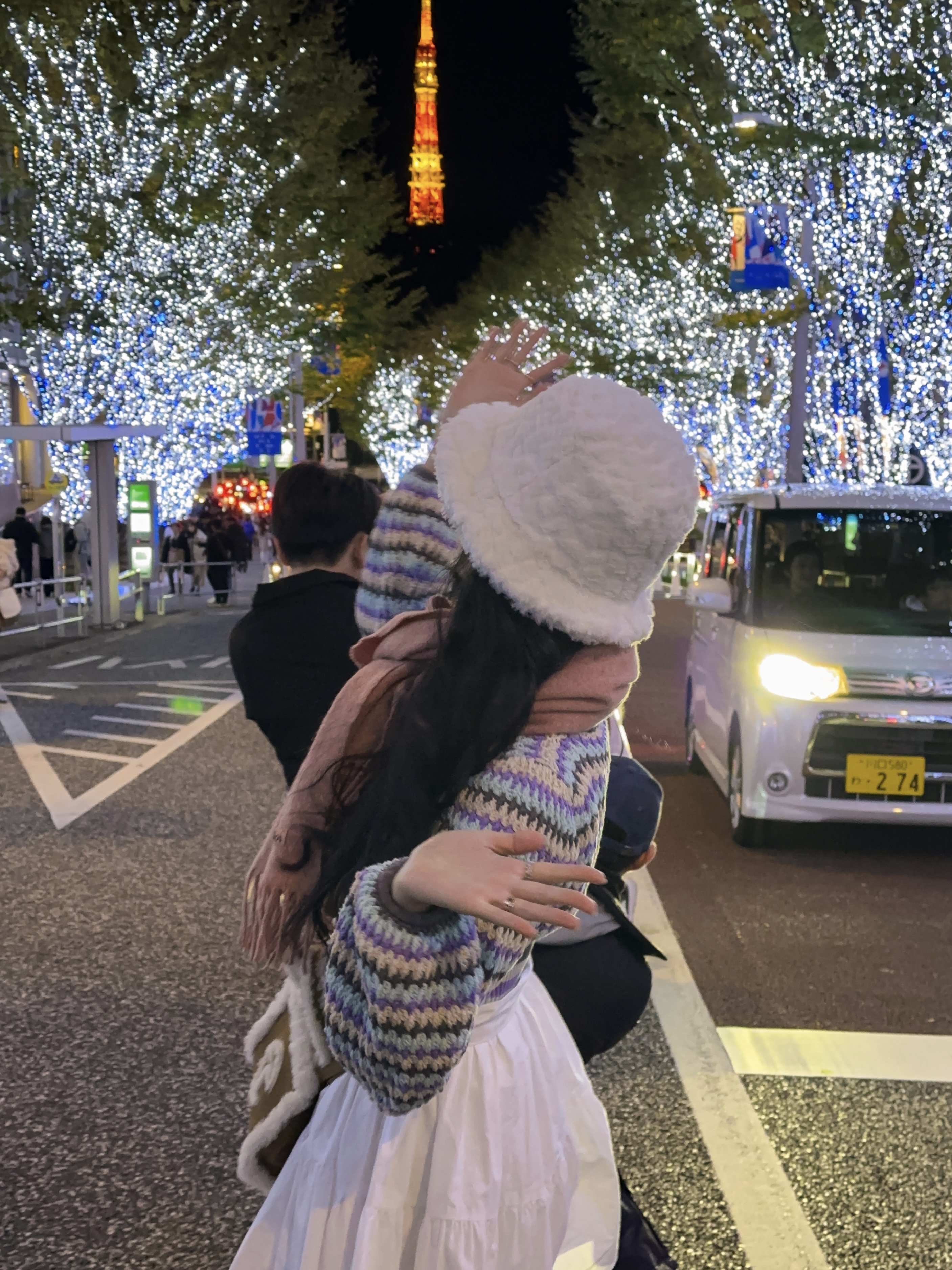 Acne Studios Narrow Wool Fringe Muffler Rose Melange 착용 스타일 - 2