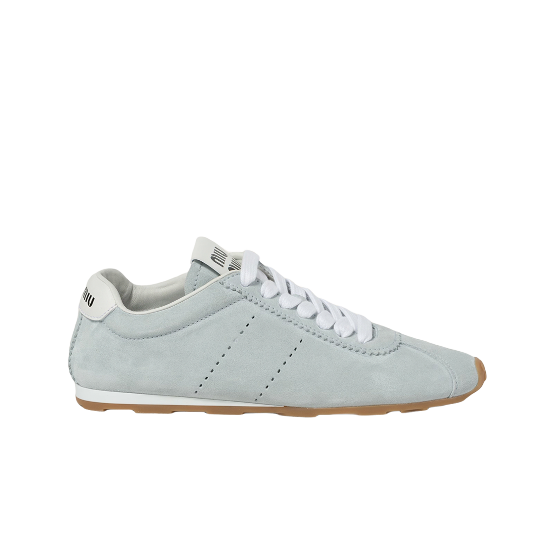 (W) 미우미우 스웨이드 스니커즈 라이트 블루((W) Miu Miu Suede Sneakers Light Blue)