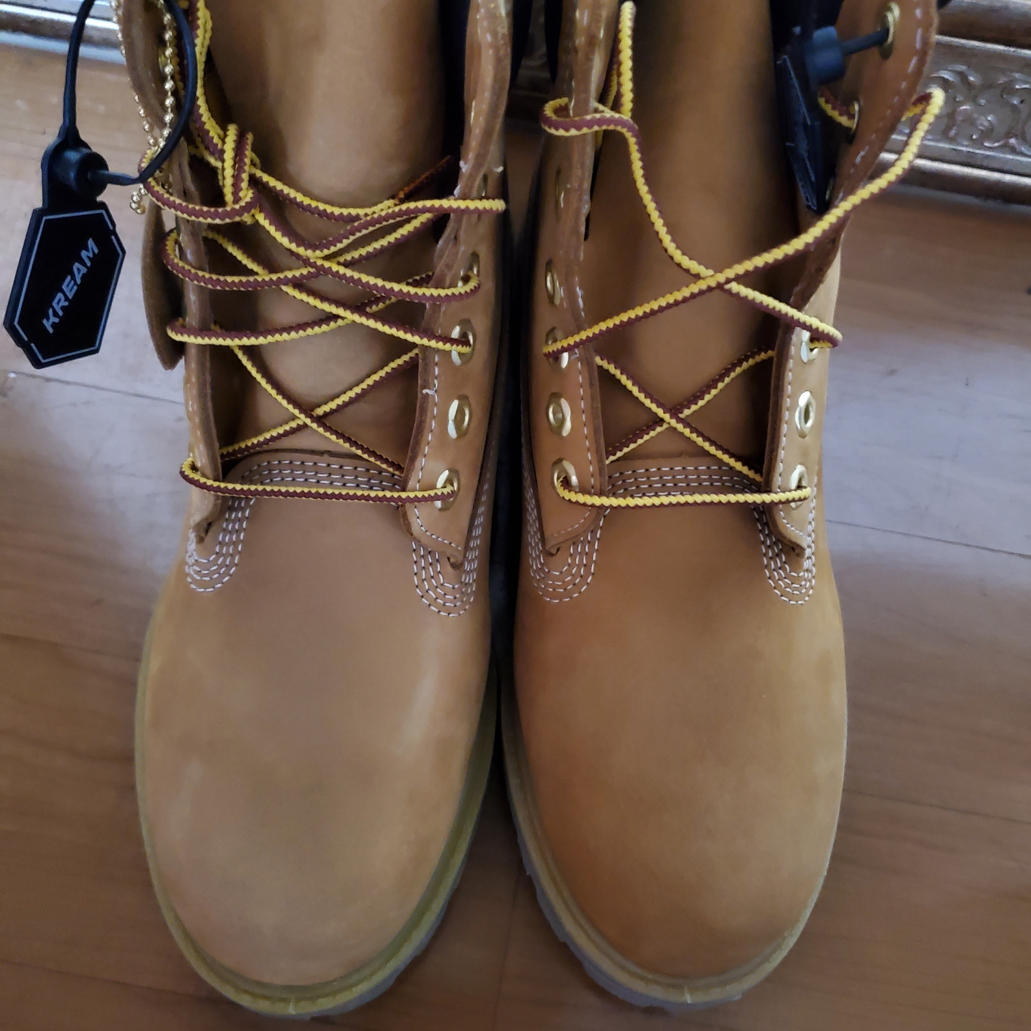 Timberland Premium 6 inch Waterproof Boot Wheat Nubuck - Wide 착용 스타일 - 2