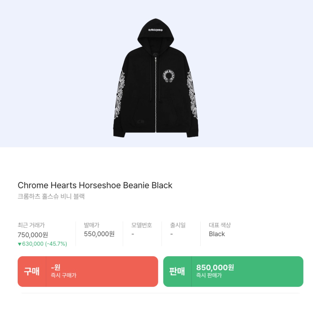 Chrome Hearts Horseshoe Floral Fuck You Logo Heavyweight Zip-Up Hoodie Black 착용 스타일 - 2