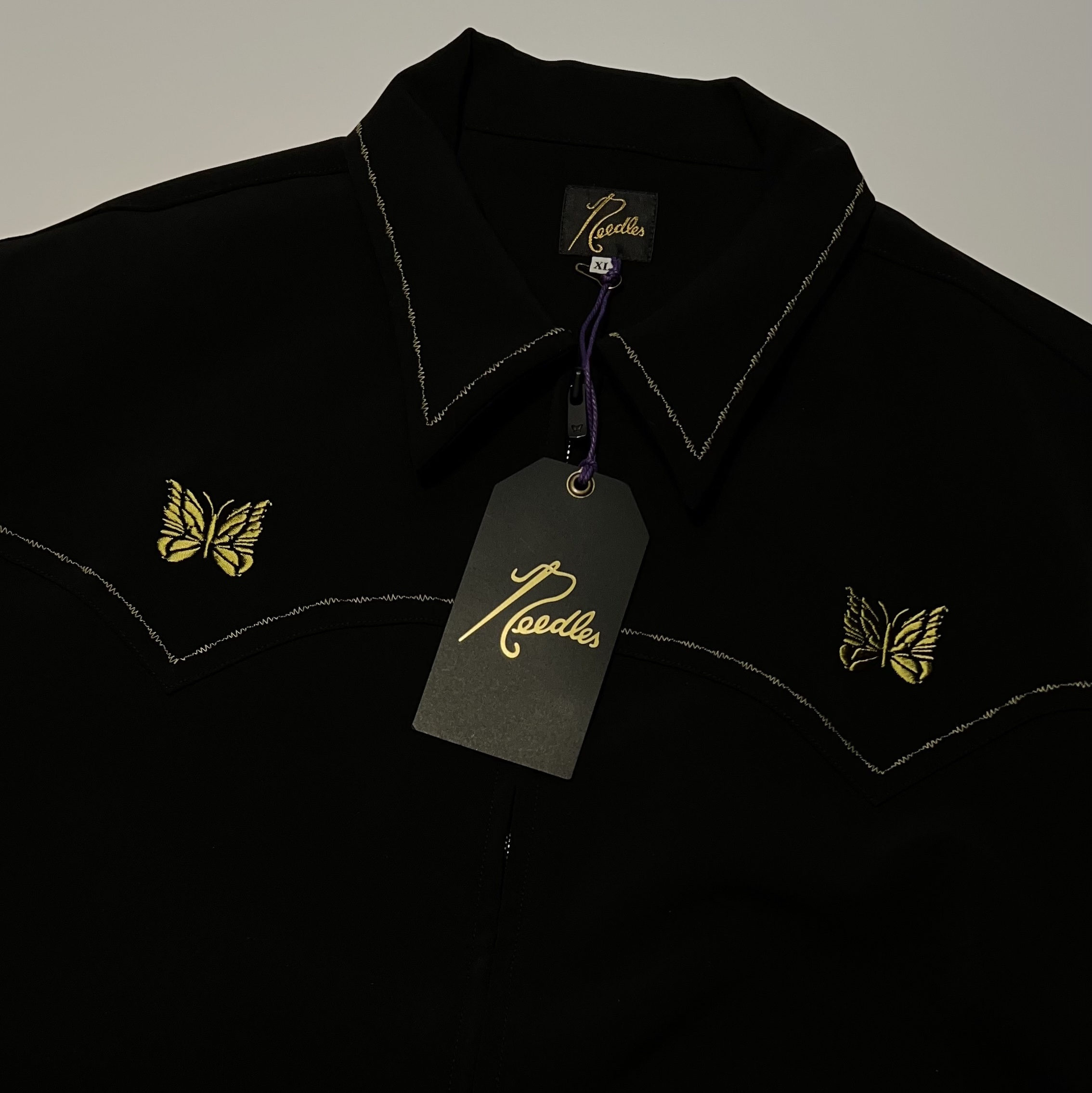 Needles Western Sport Jacket Double Cloth Black 착용 스타일