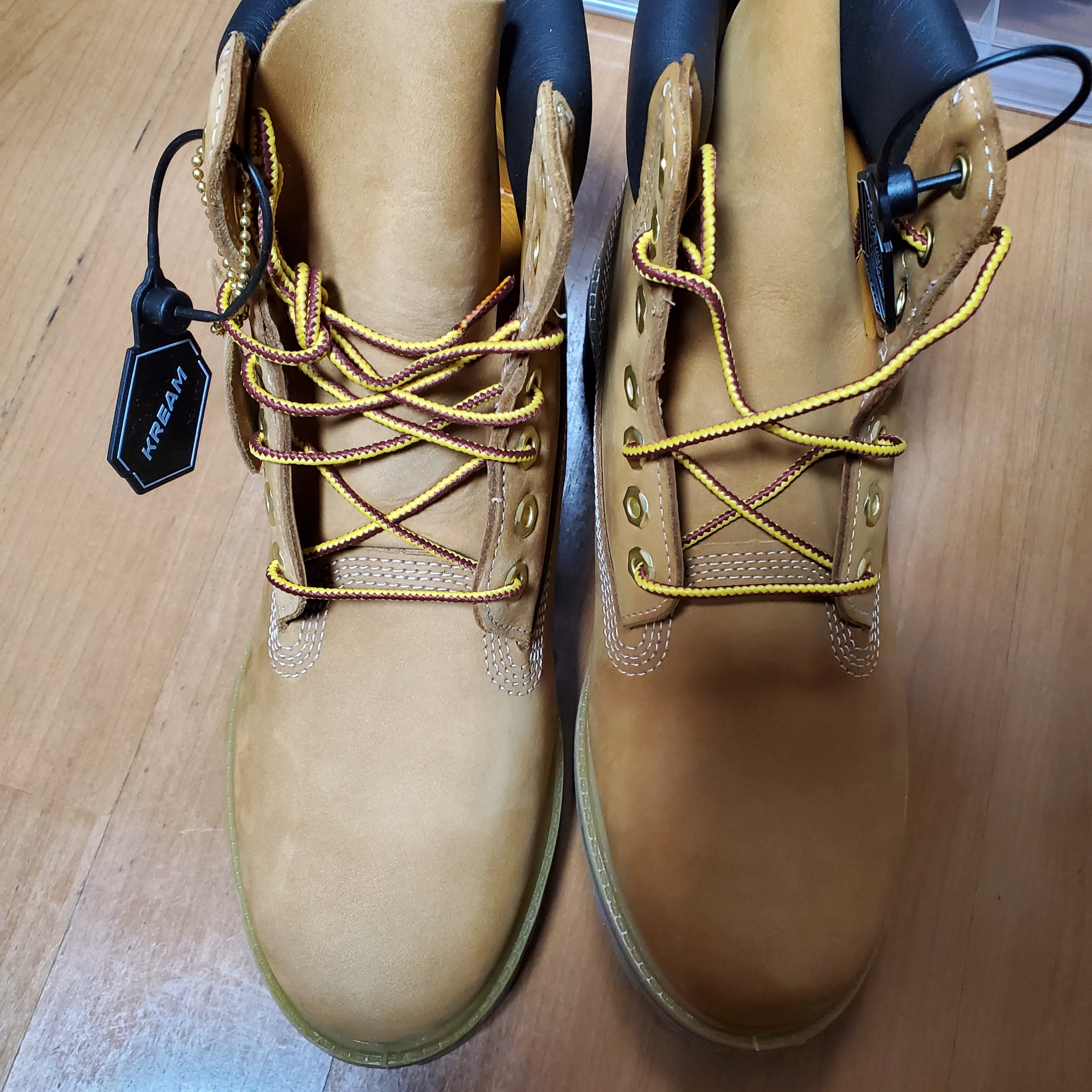 Timberland Premium 6 inch Waterproof Boot Wheat Nubuck - Wide 착용 스타일 - 2