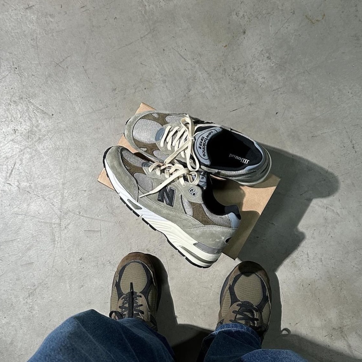 New Balance x JJJJound 991 Made in UK Grey, New Balance x JJJJound 990v3 Brown Black 착용 스타일
