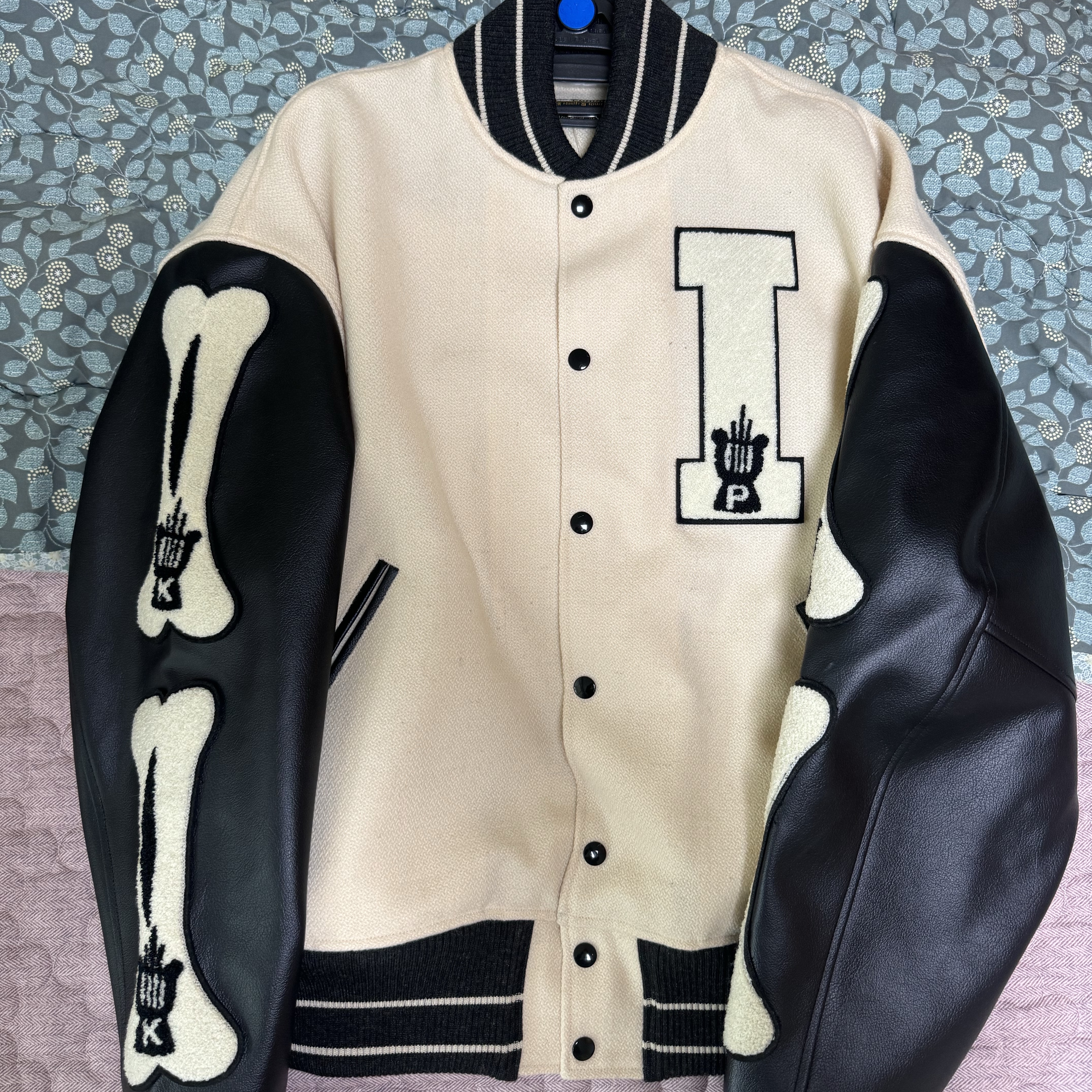 Kapital 40s Wool I-Five Varsity Jacket Kinari 착용 스타일