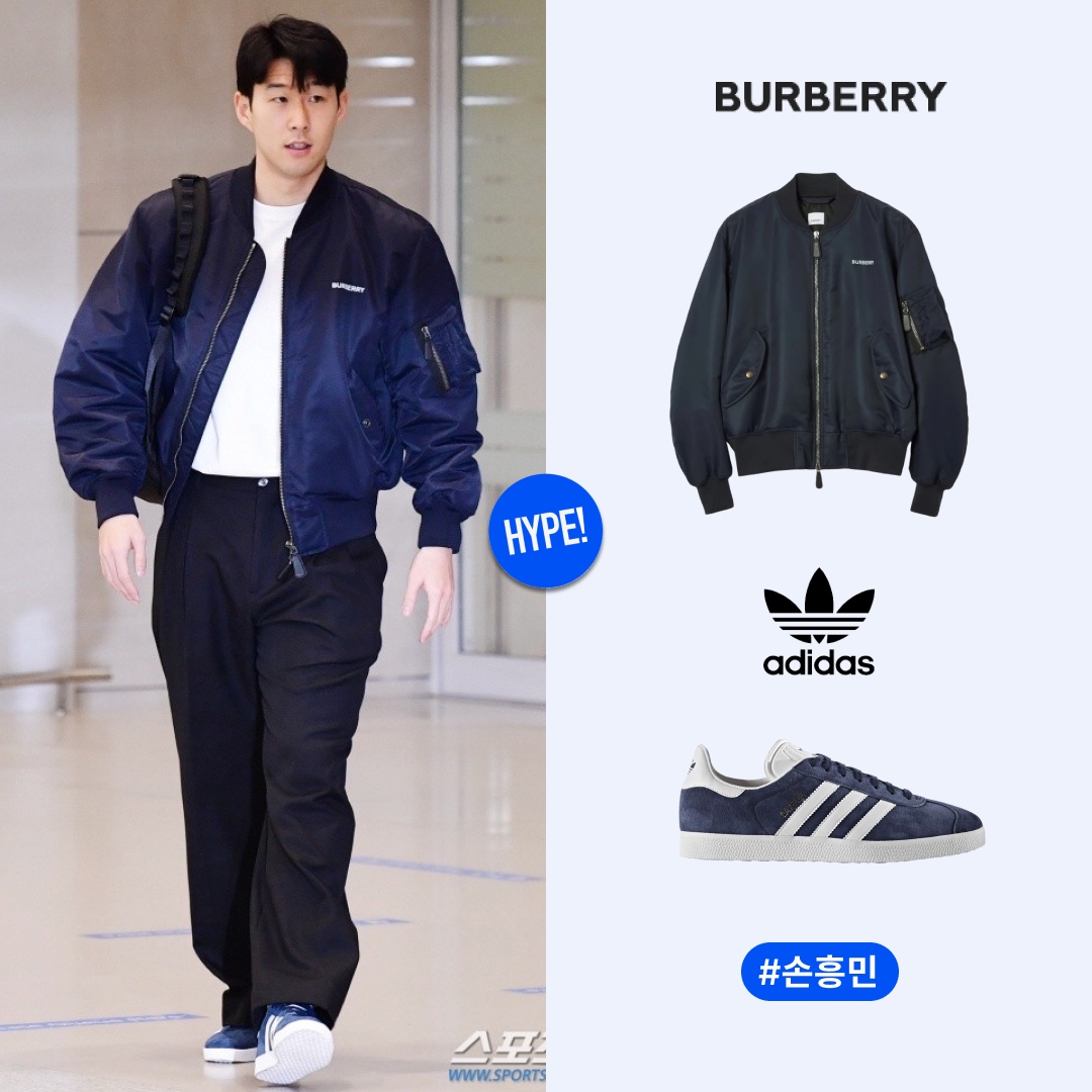 Jacquemus Le ChouChou Le Cargo Croissant Soft Cargo Pants Dark Brown, Burberry Logo Print Nylon Bomber Jacket Smoked Navy 착용 스타일 - 4