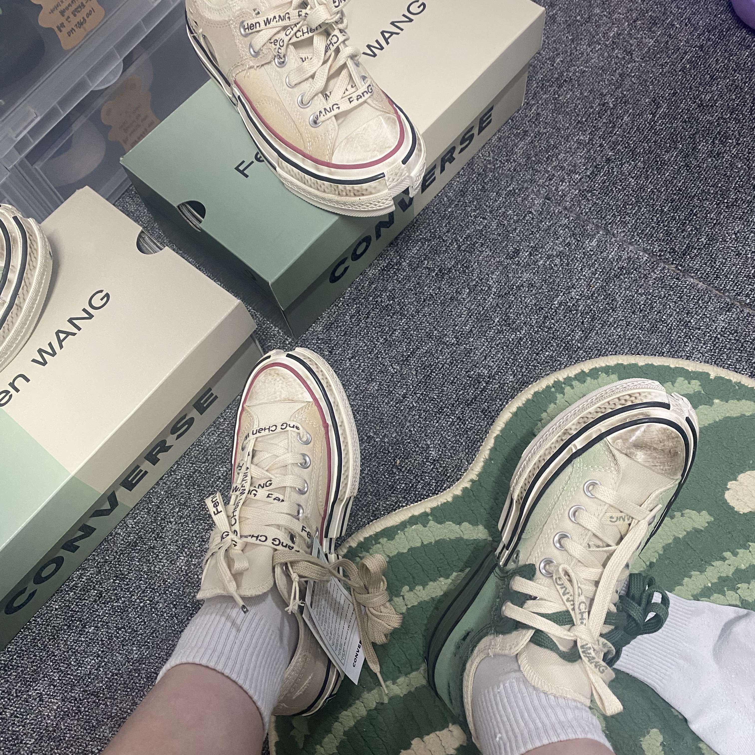 Converse x Feng Chen Wang Chuck 70 Ox 2-in-1 Myrtle 착용 스타일 - 3