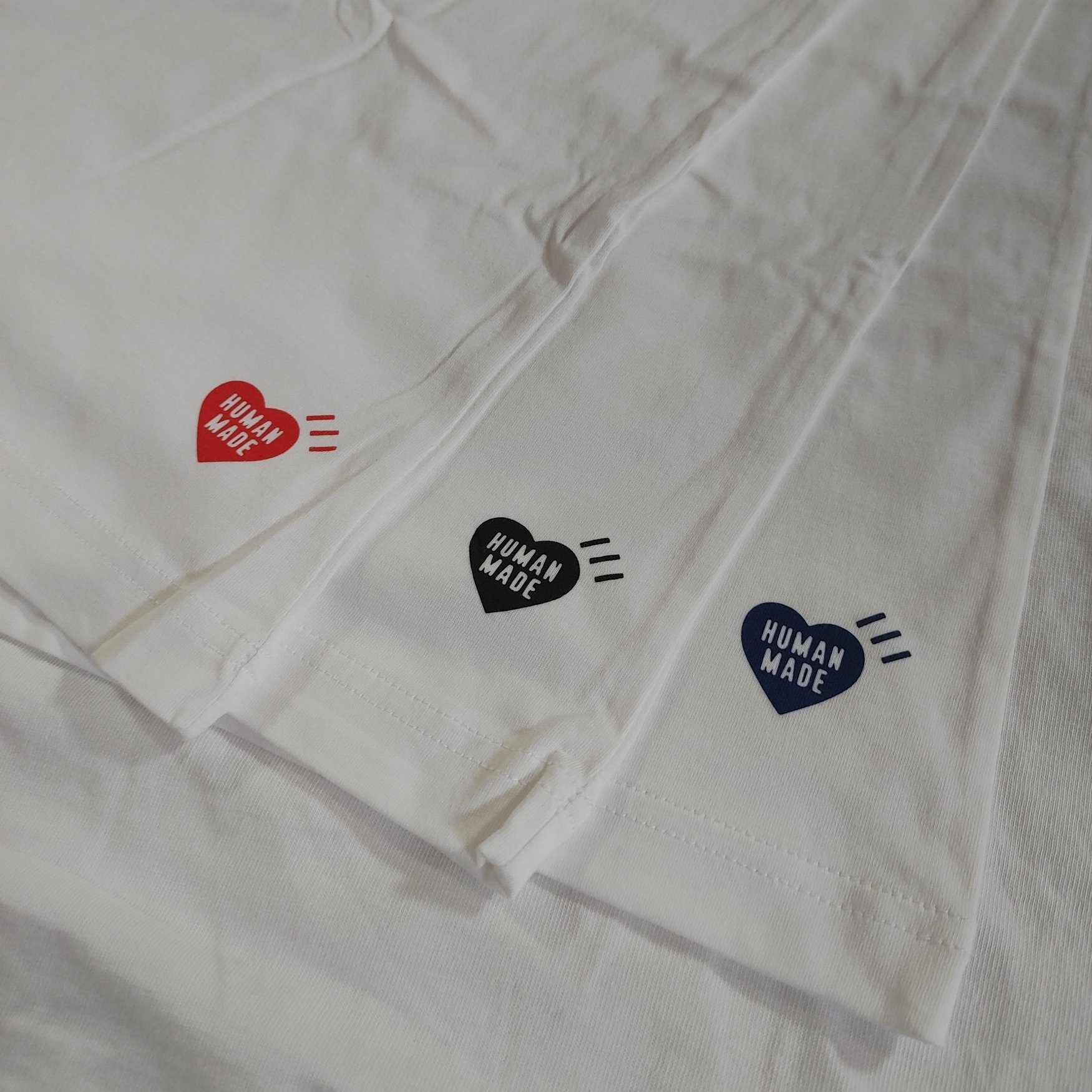 Human Made T-Shirts White (3 Pack) 착용 스타일