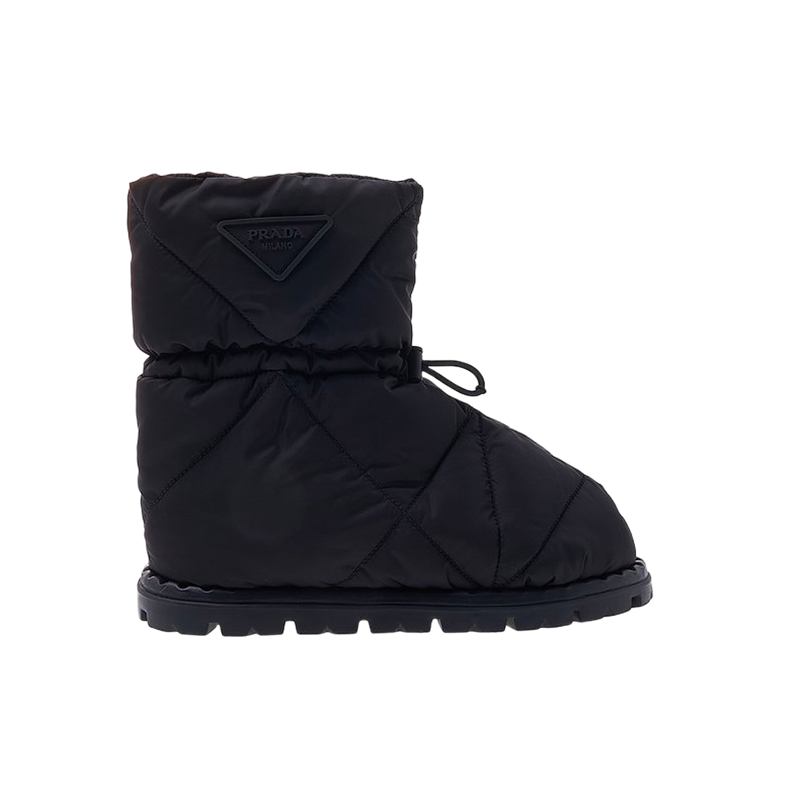 2UE019-3LGO-F0002 Prada Quilted Nylon Fabric Boots Black