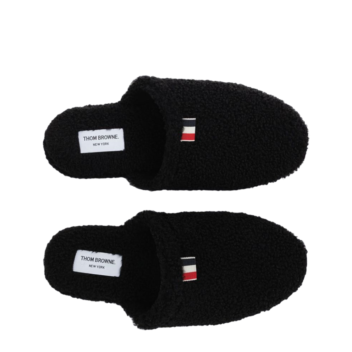 톰브라운 셔링 슬리퍼 블랙(Thom Browne Shearling Slipper Black) - 2