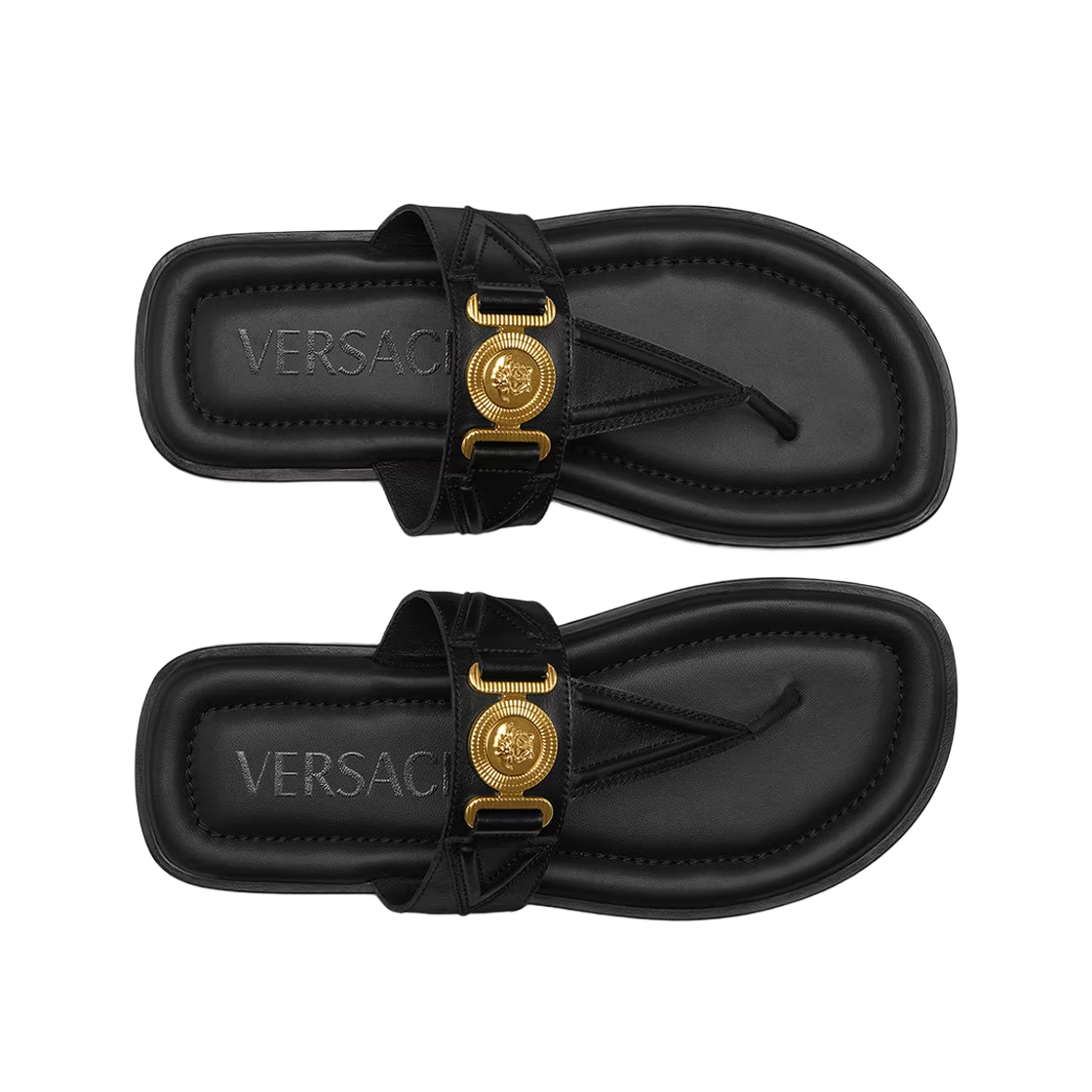 베르사체 메두사 비기 샌들 블랙 골드(Versace Medusa Biggie Sandals Black Gold) - 2