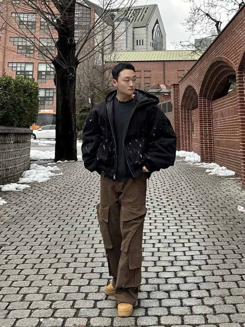 Full of Ssun Gunpocket Cargo Pants Brown, Nike Air Force 1 '07 WB Flax 착용 스타일