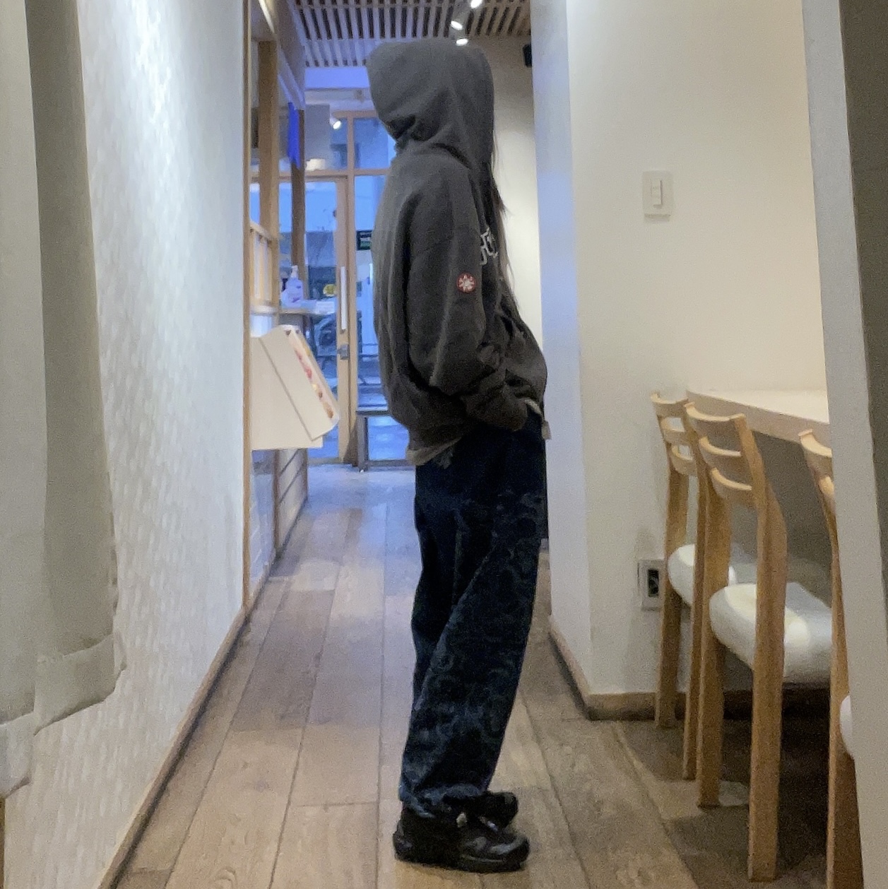 Salomon XT-6 ADV Black, Cav Empt Overdye Embroidery T-Shirt Grey - 23SS 착용 스타일