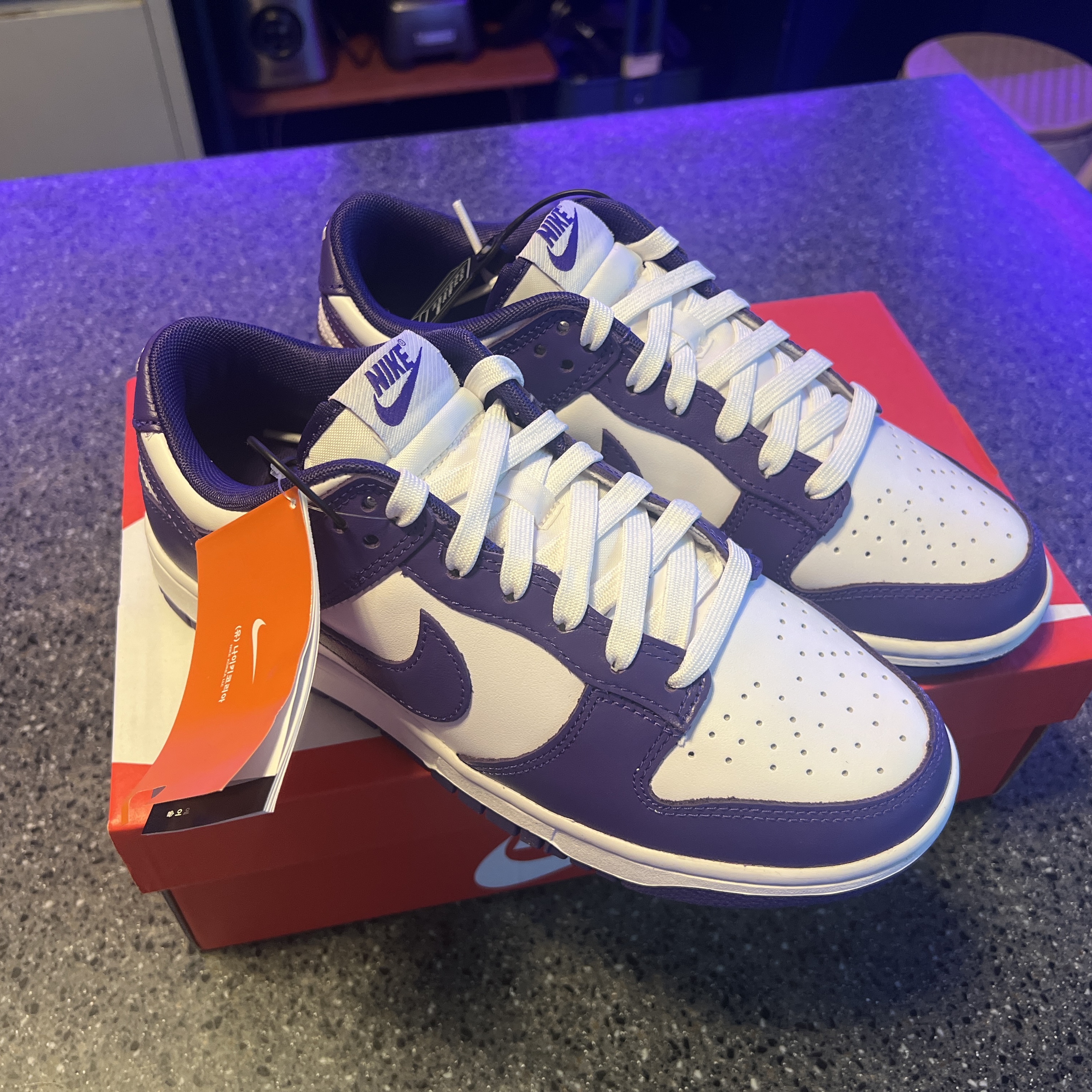 Nike Dunk Low Retro Championship Court Purple 착용 스타일