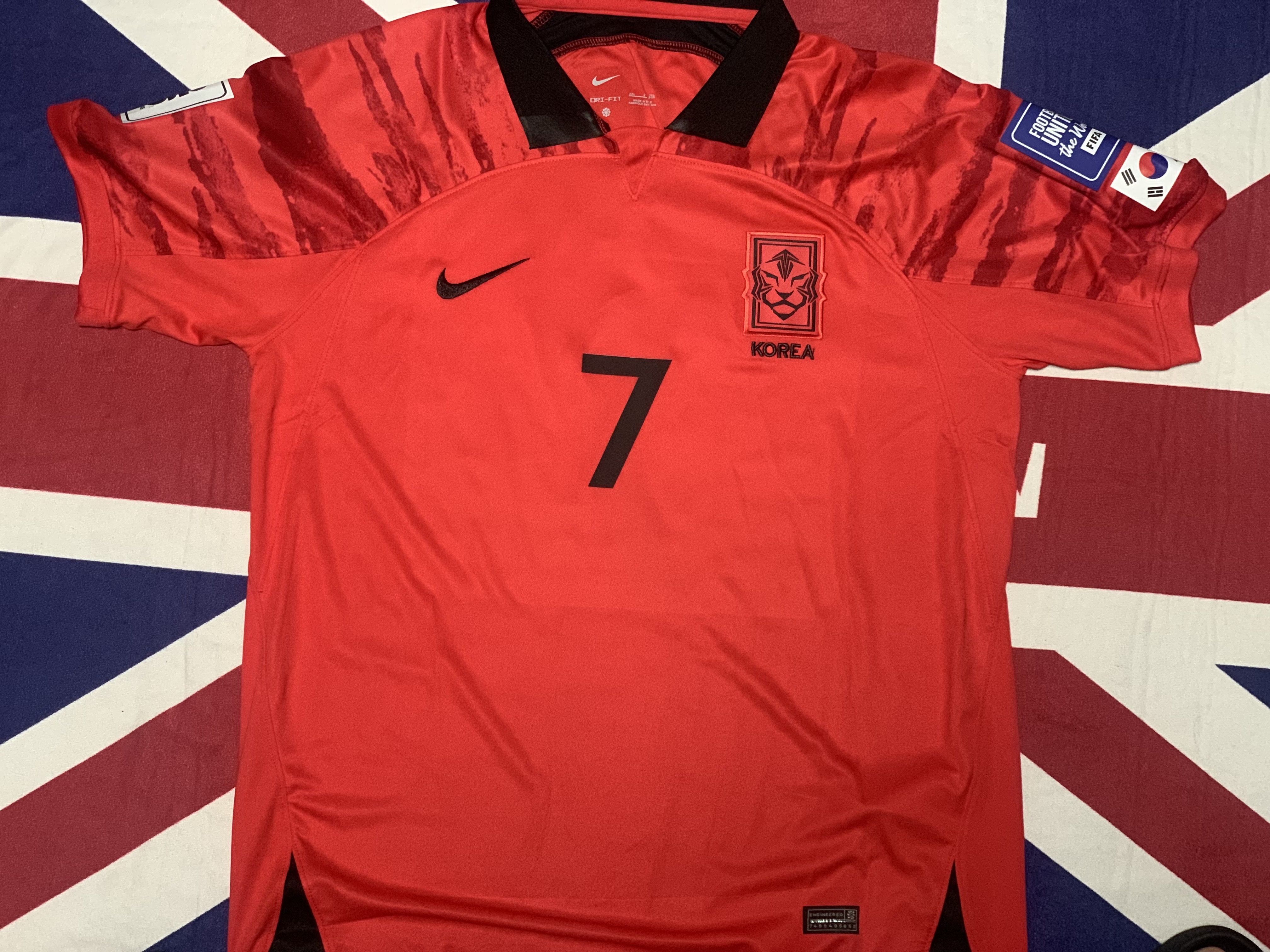 Nike Korea Dri-Fit Stadium Home SS Jersey Global Red - Asia (Non Marking Ver.) 착용 스타일