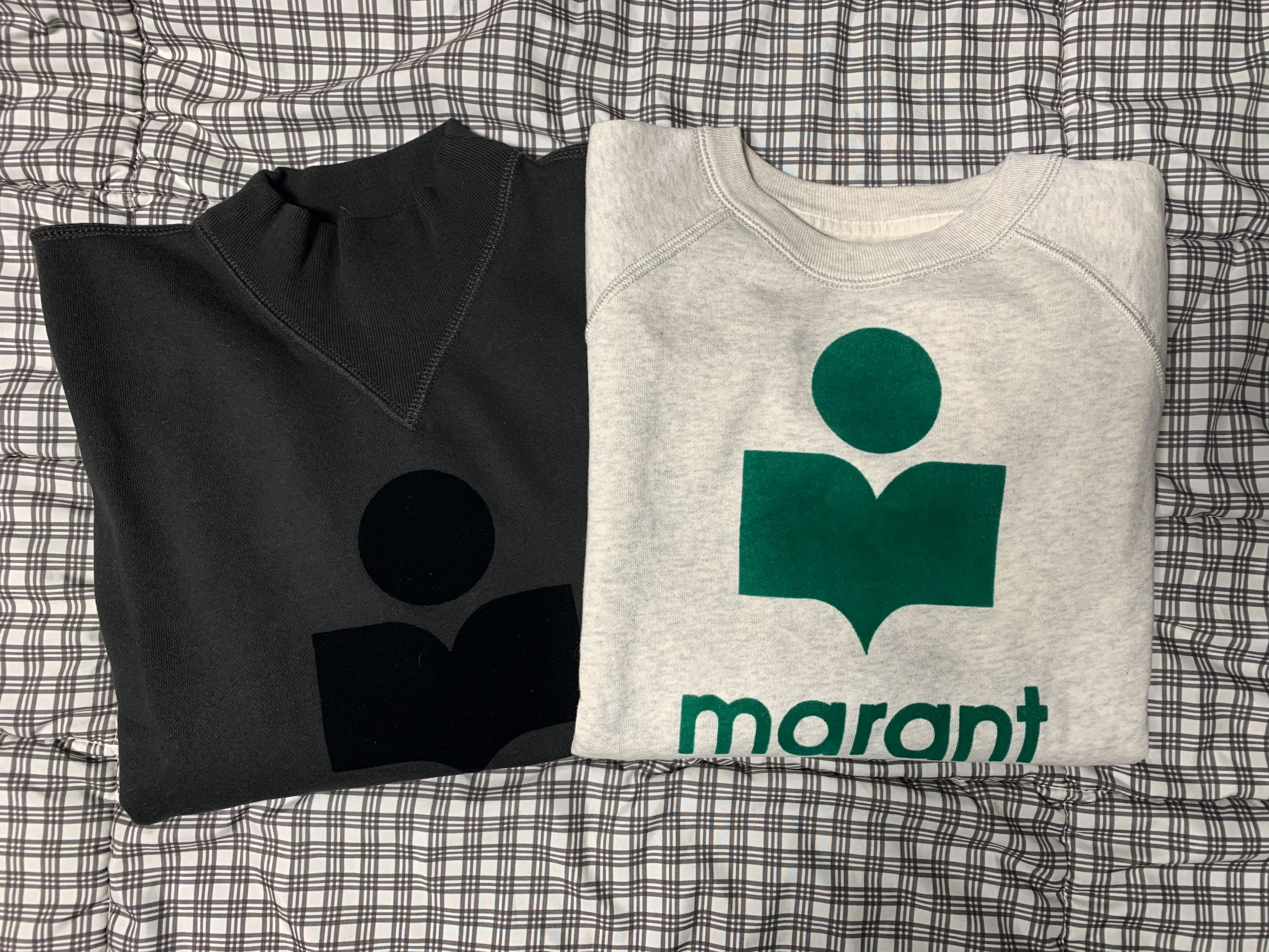 (W) Isabel Marant Moby Logo Sweatshirt Faded Black - 23SS, (W) Isabel Marant Milly Sweatshirt Ecru Green - 21FW 착용 스타일