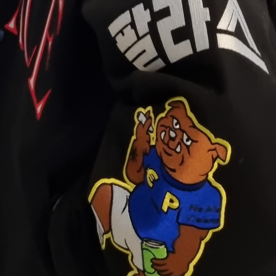 Palace Korea Varsity Jacket Black - 24SS 착용 스타일