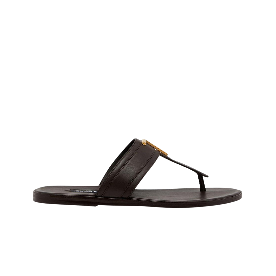 J1382-LCL076X-1B051 Tom Ford Smooth Leather Brighton Sandal Chocolate