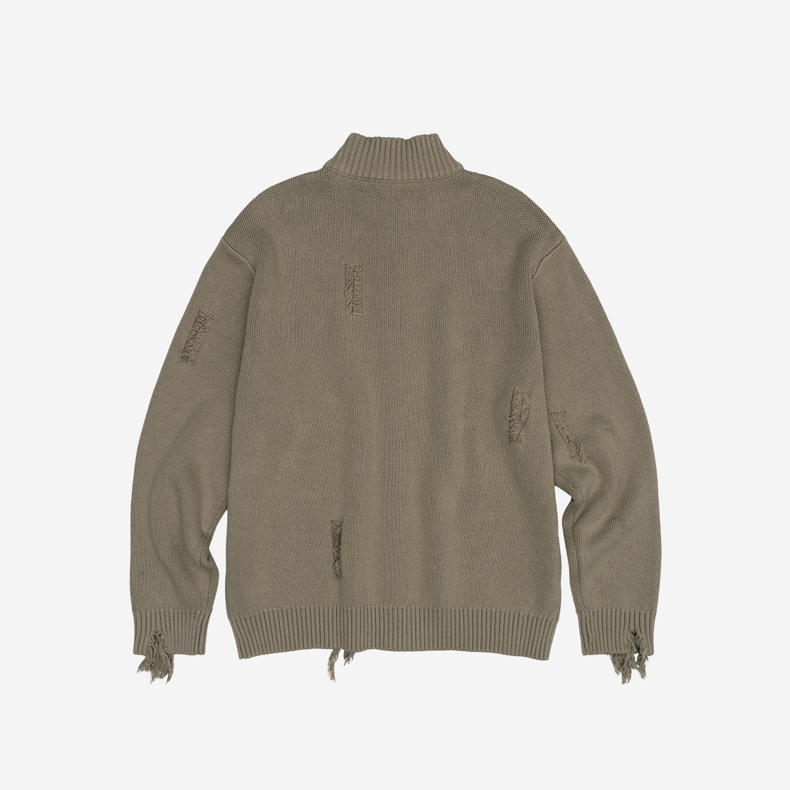 더바이닐하우스 그런지 집업 가디건 베이지(Thevinylhouse Grunge Zip Up Cardigan Beige) - 2