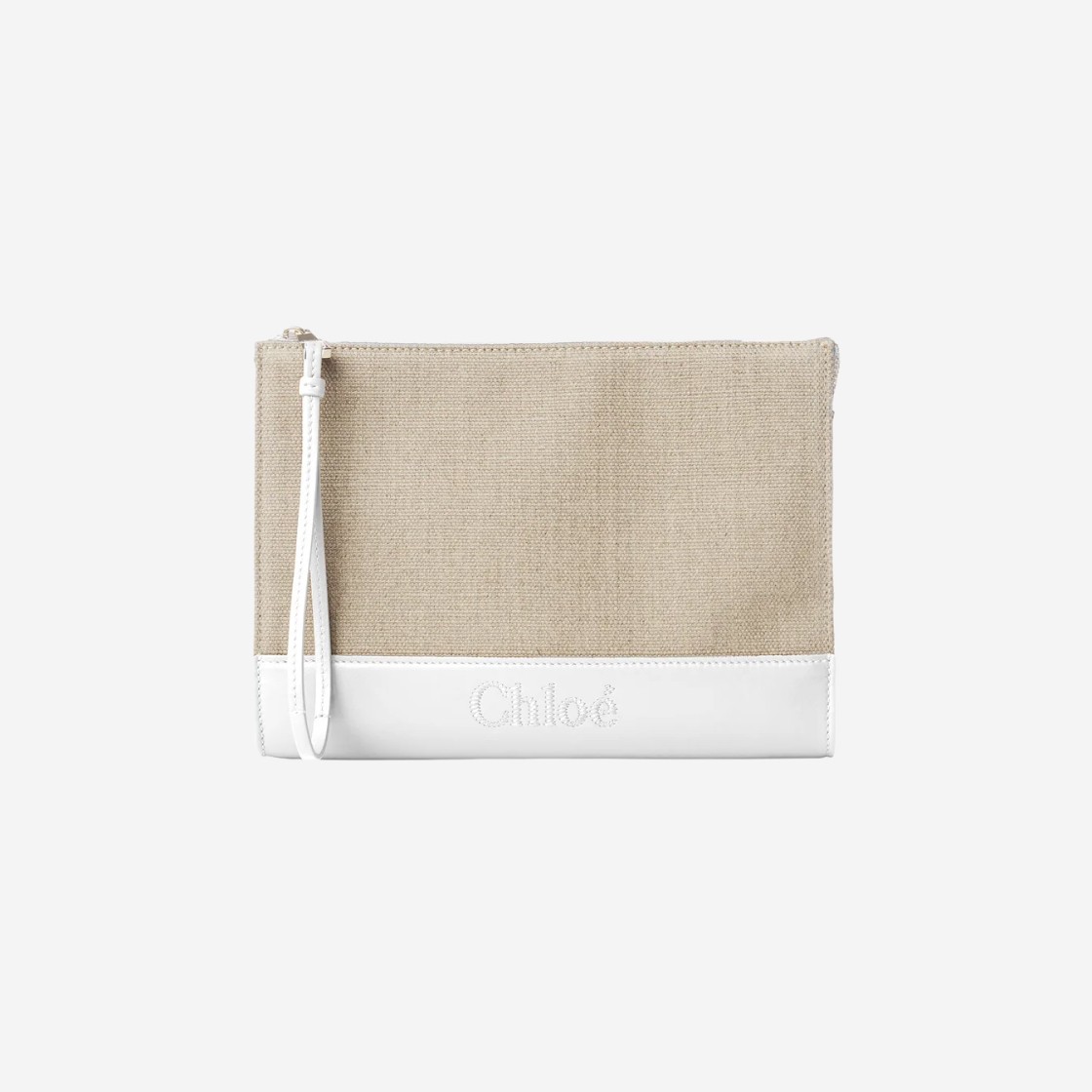 Chloe Sense Zippered Pouch Crystal White 상세 이미지 1