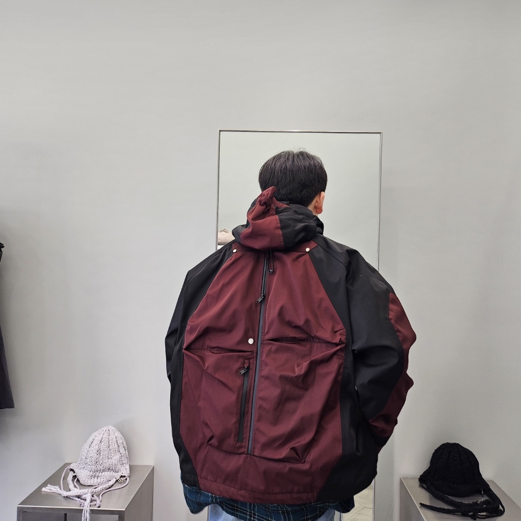 언더마이카 카메 멀티 지퍼 터틀 쉘 파카 핫 로드 - 22FW 착용 스타일 - 2