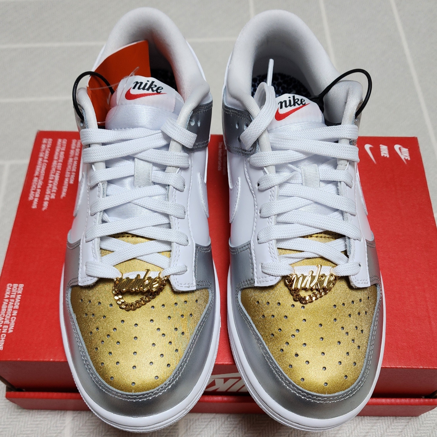 (W) Nike Dunk Low SE Heirloom 착용 스타일 - 1